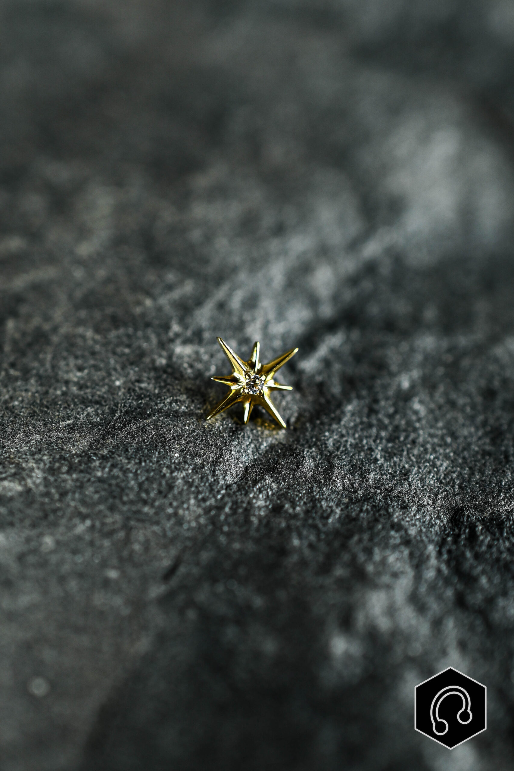 Labret Titane Doré Starlight