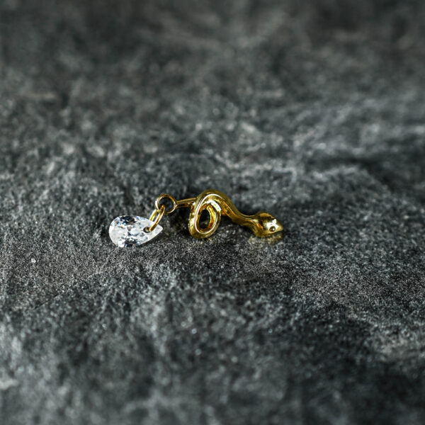 Labret Titane Doré Snake