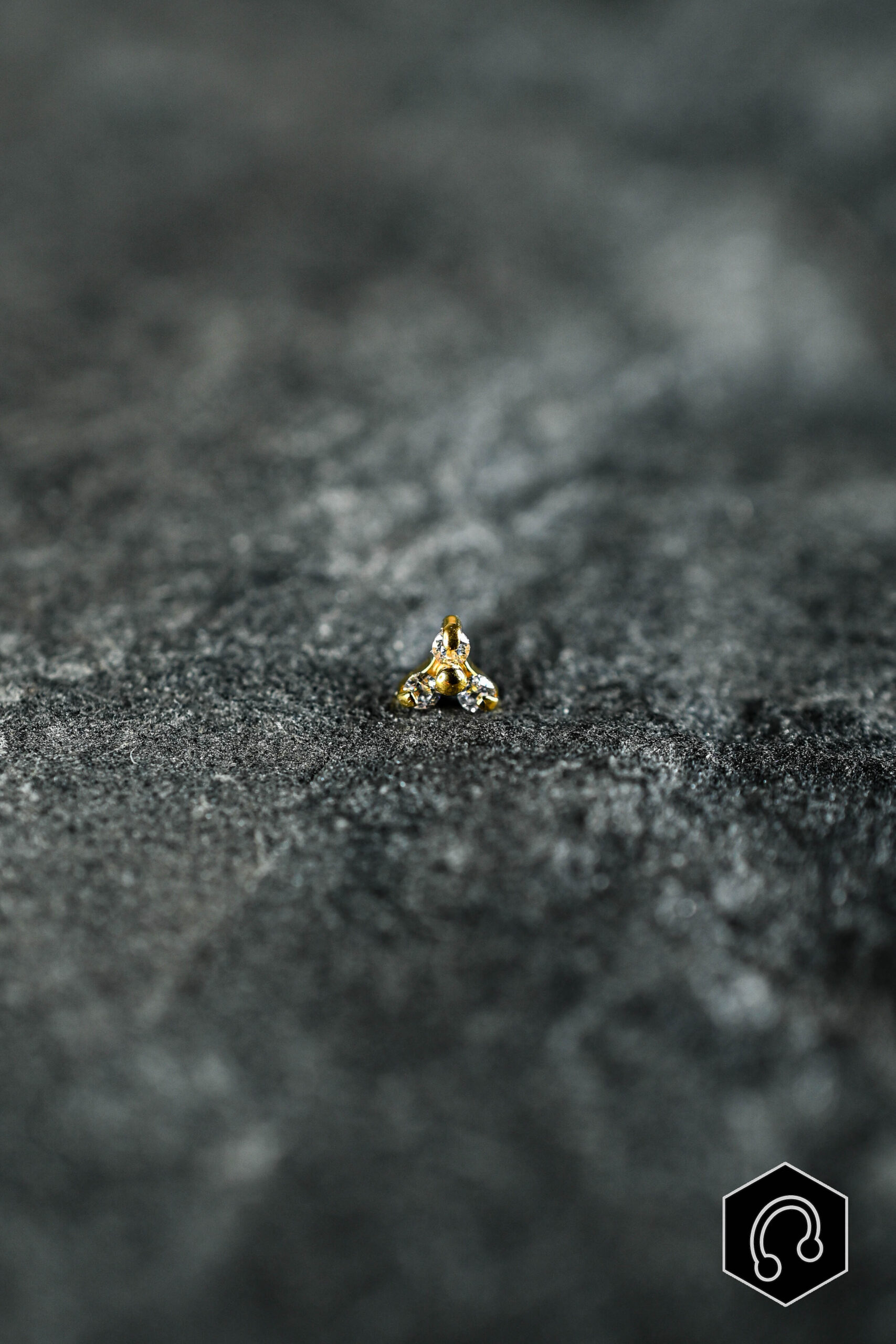 Labret Titane Doré Trinity Spark