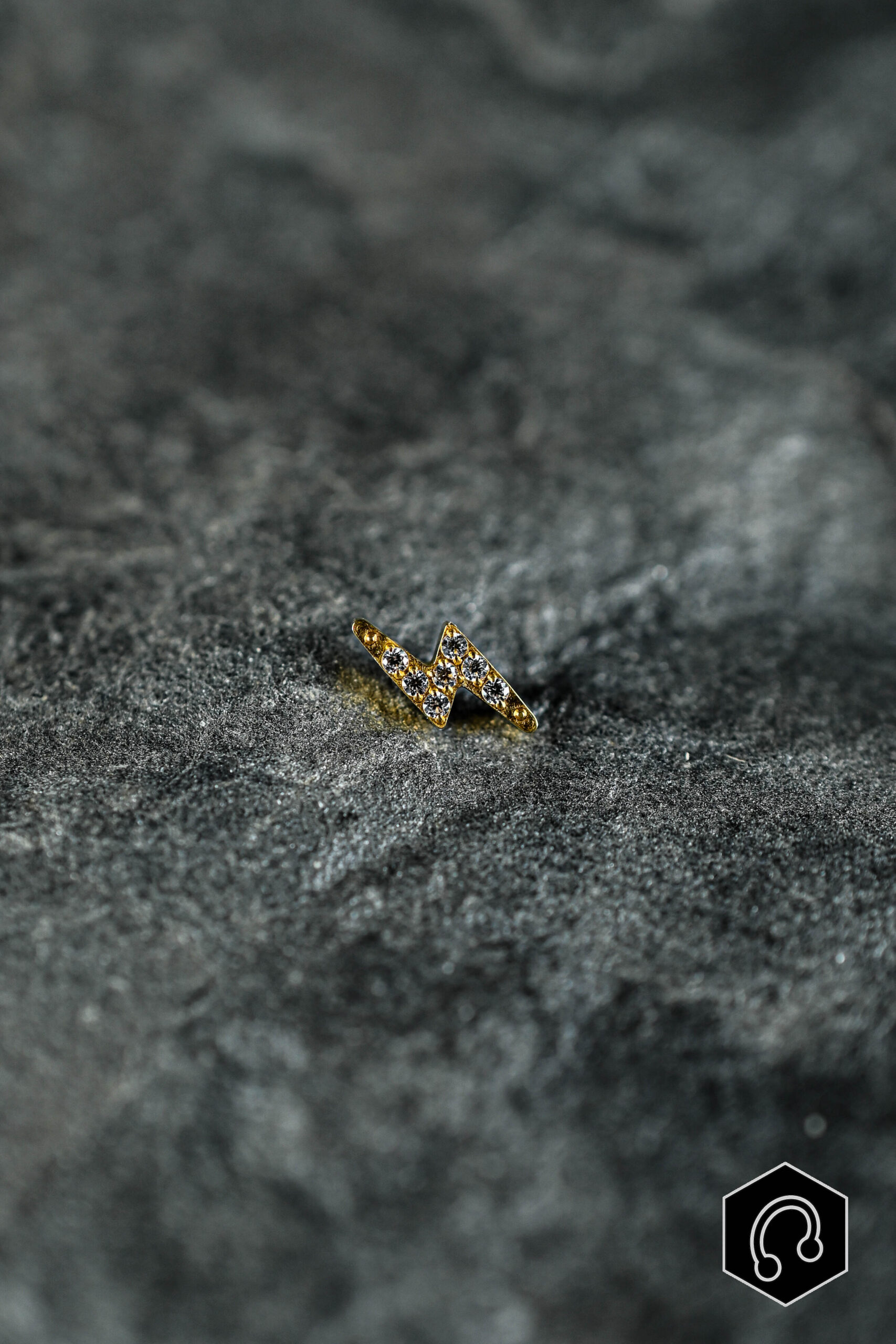 Labret Titane Doré Shockwave