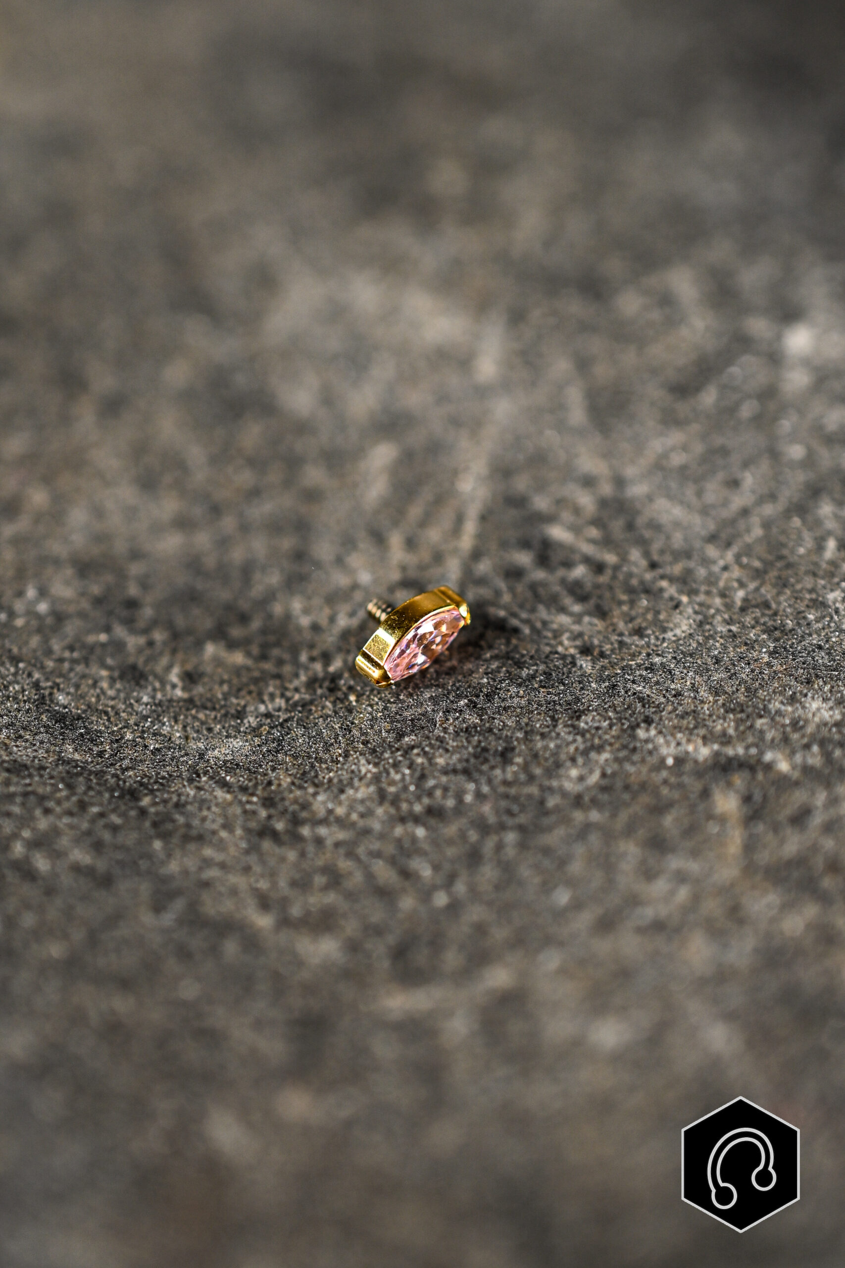 Labret Titane Doré Pink Whisper