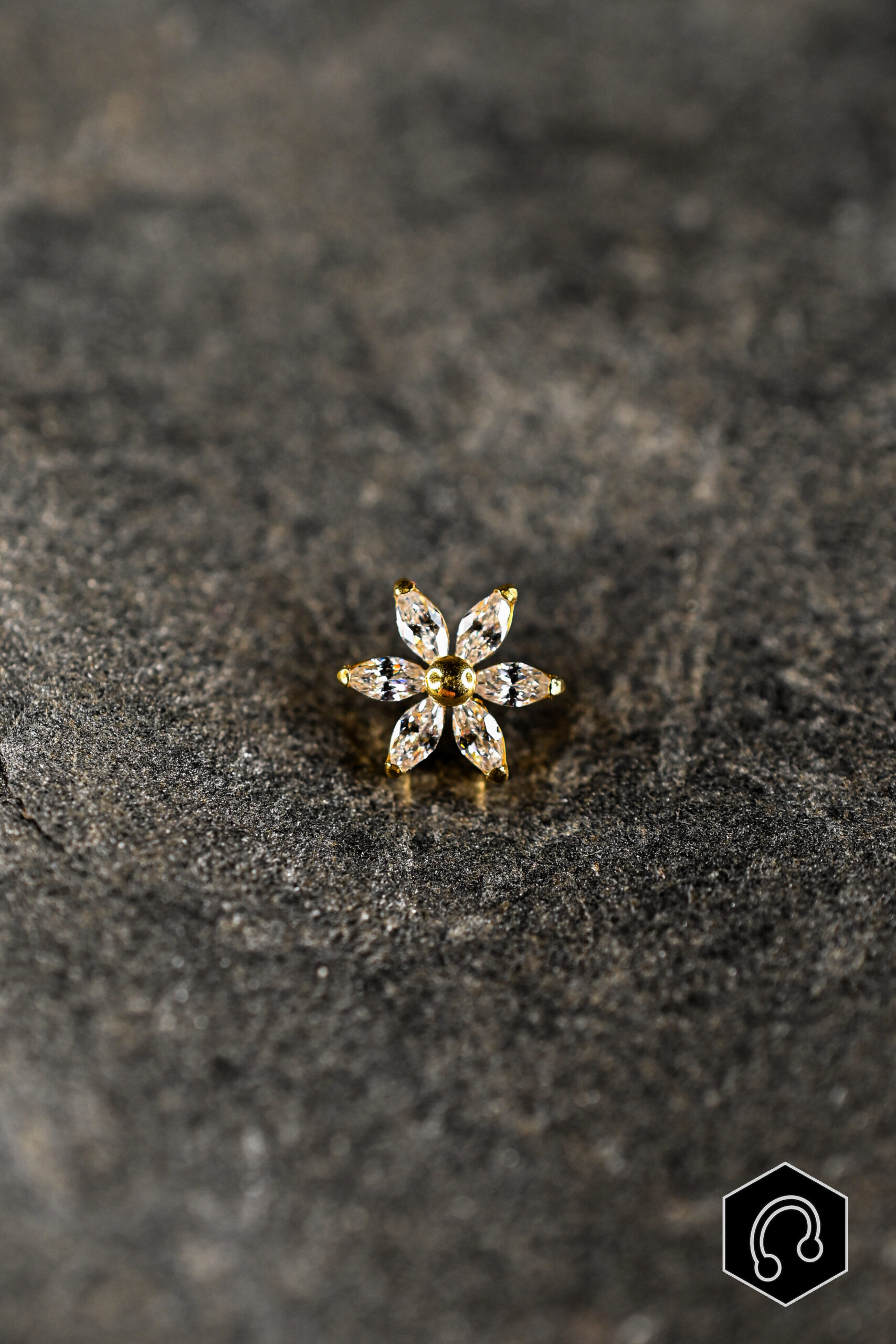 Labret Titane Doré Shiny Bloom