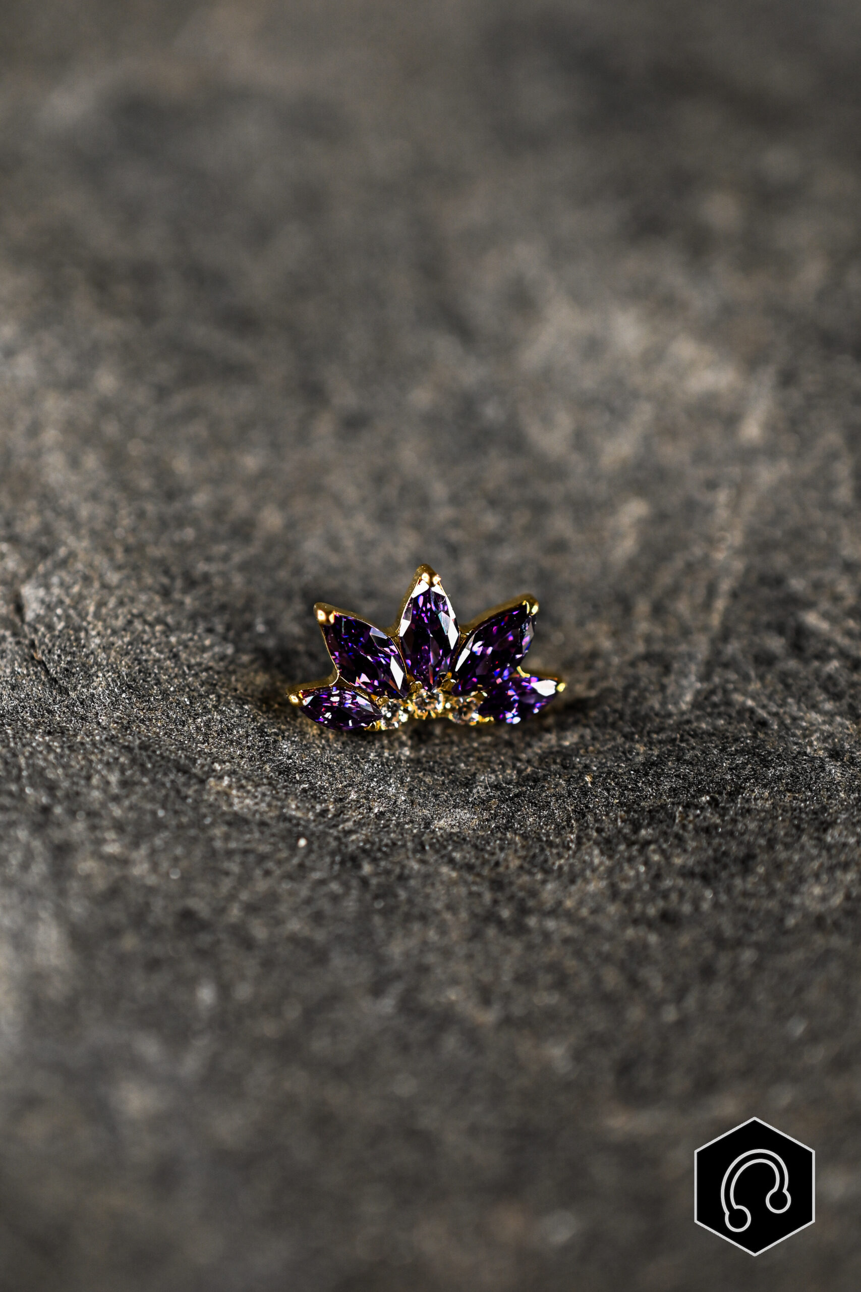 Labret Titane Éclat de Lotus Violet