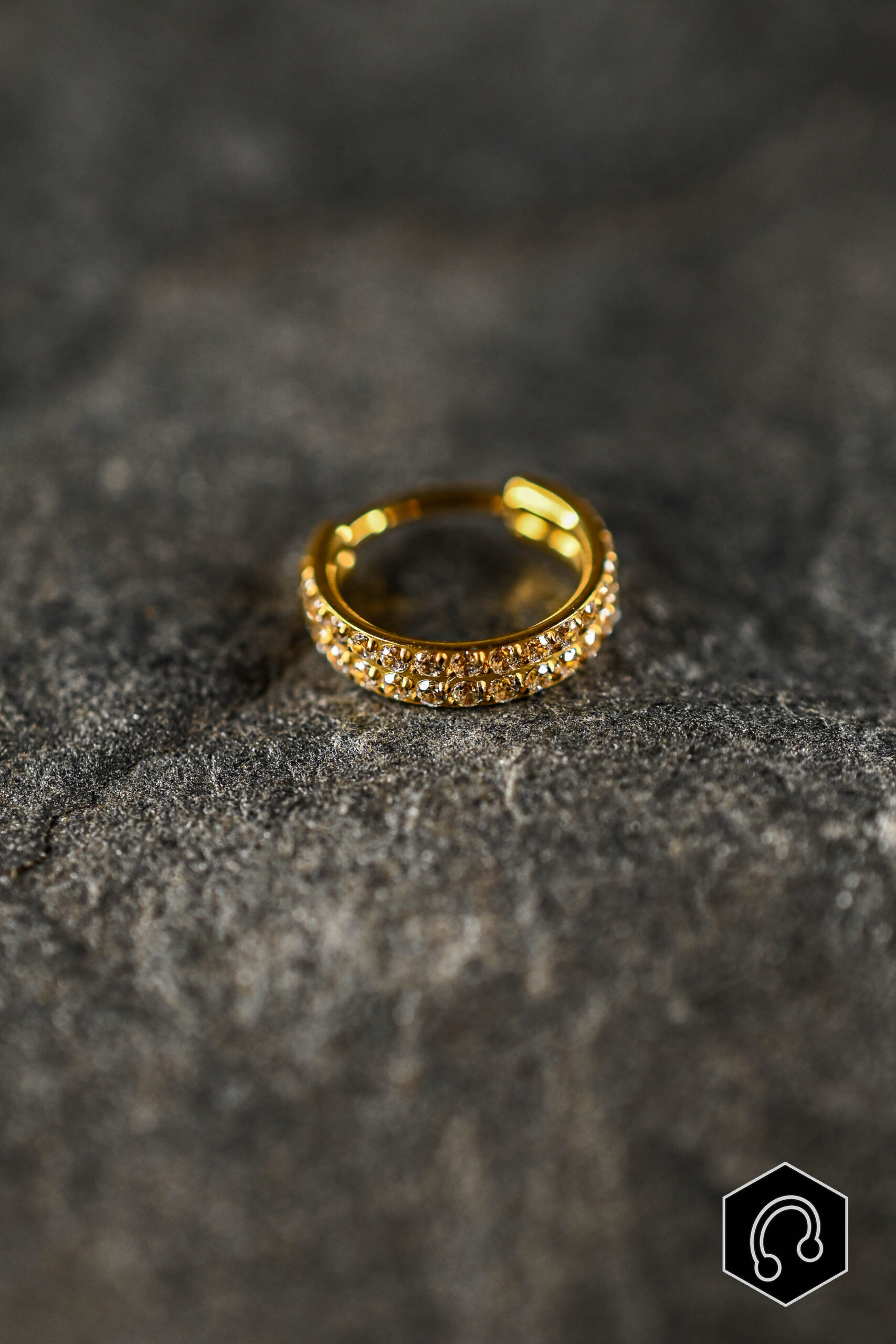 Anneau Clicker Titane Doré Eternal Shine