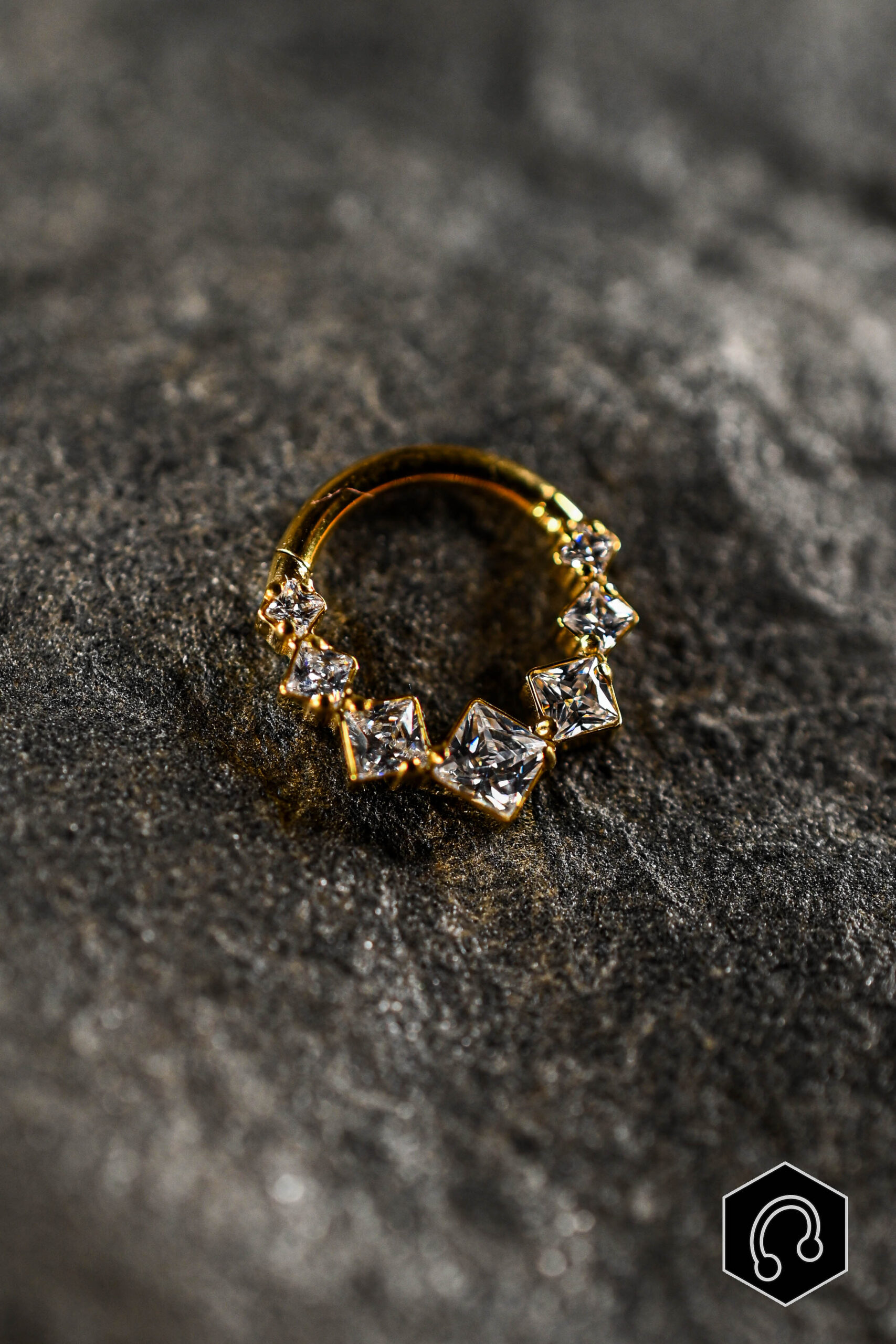 Anneau Clicker Titane Prism Doré