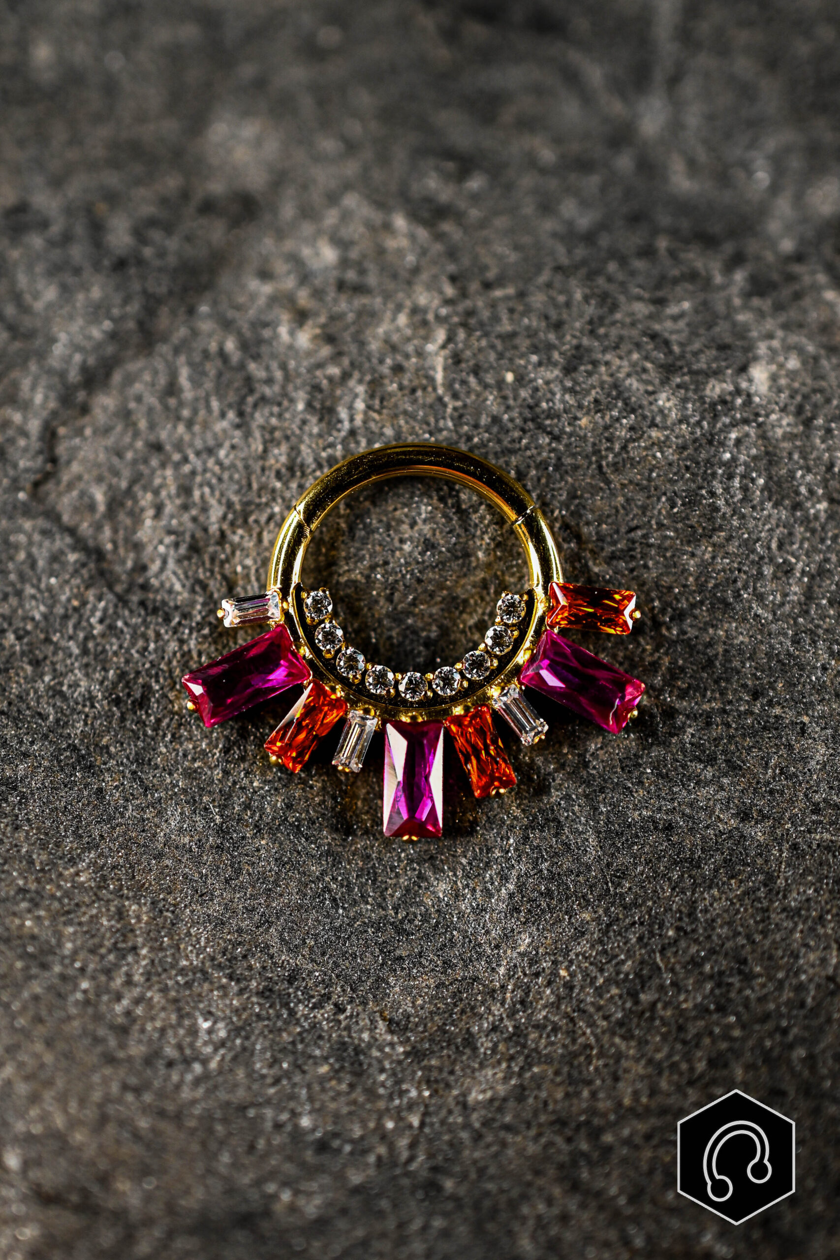 Anneau Titane Doré Royal Flare