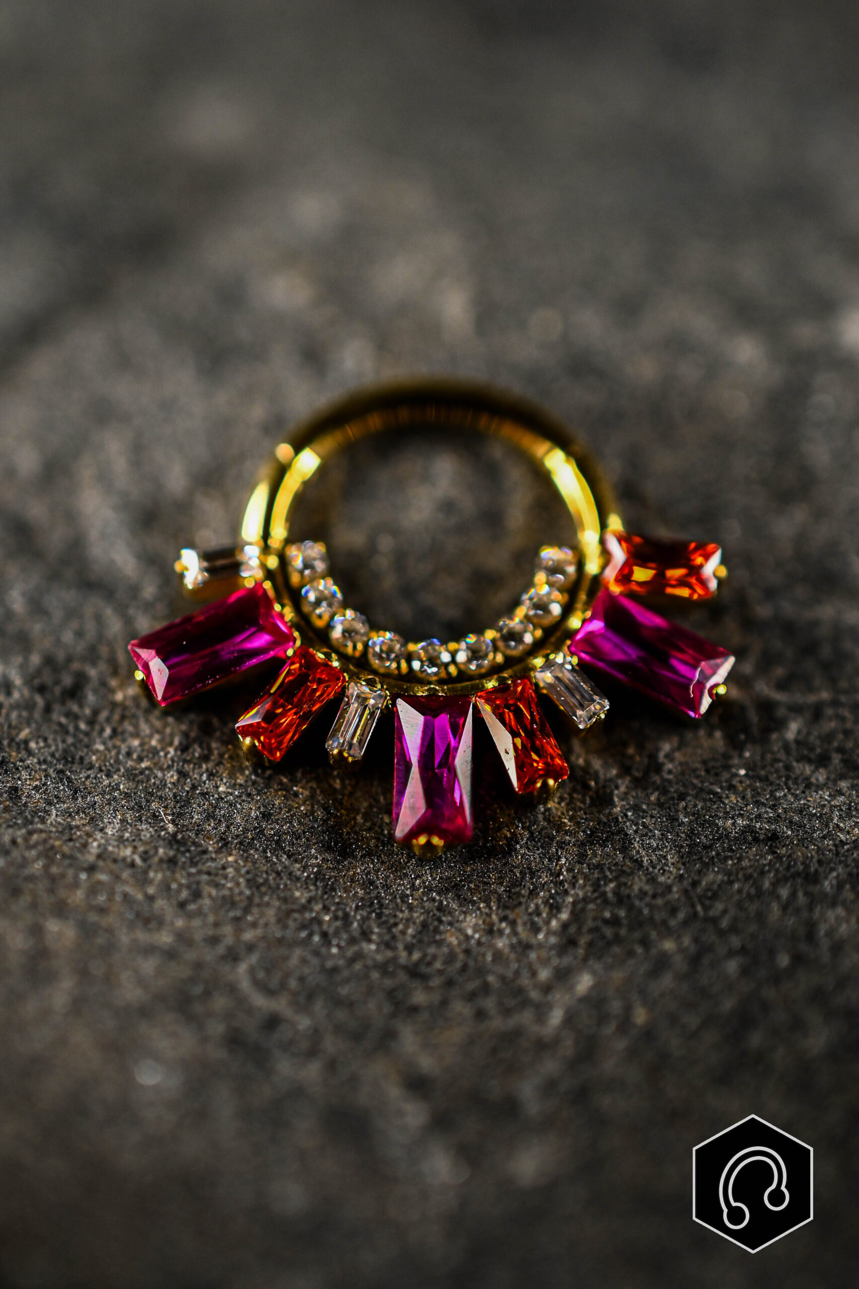 Anneau Titane Doré Royal Flare