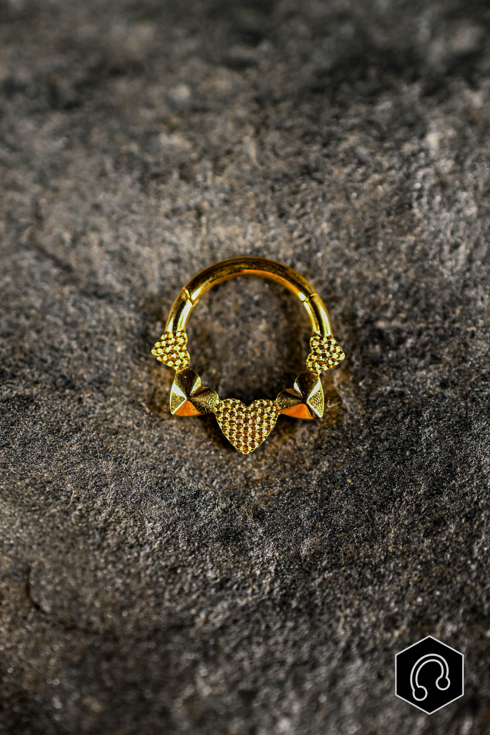 Anneau Titane Doré Lover's Loop – Image 2