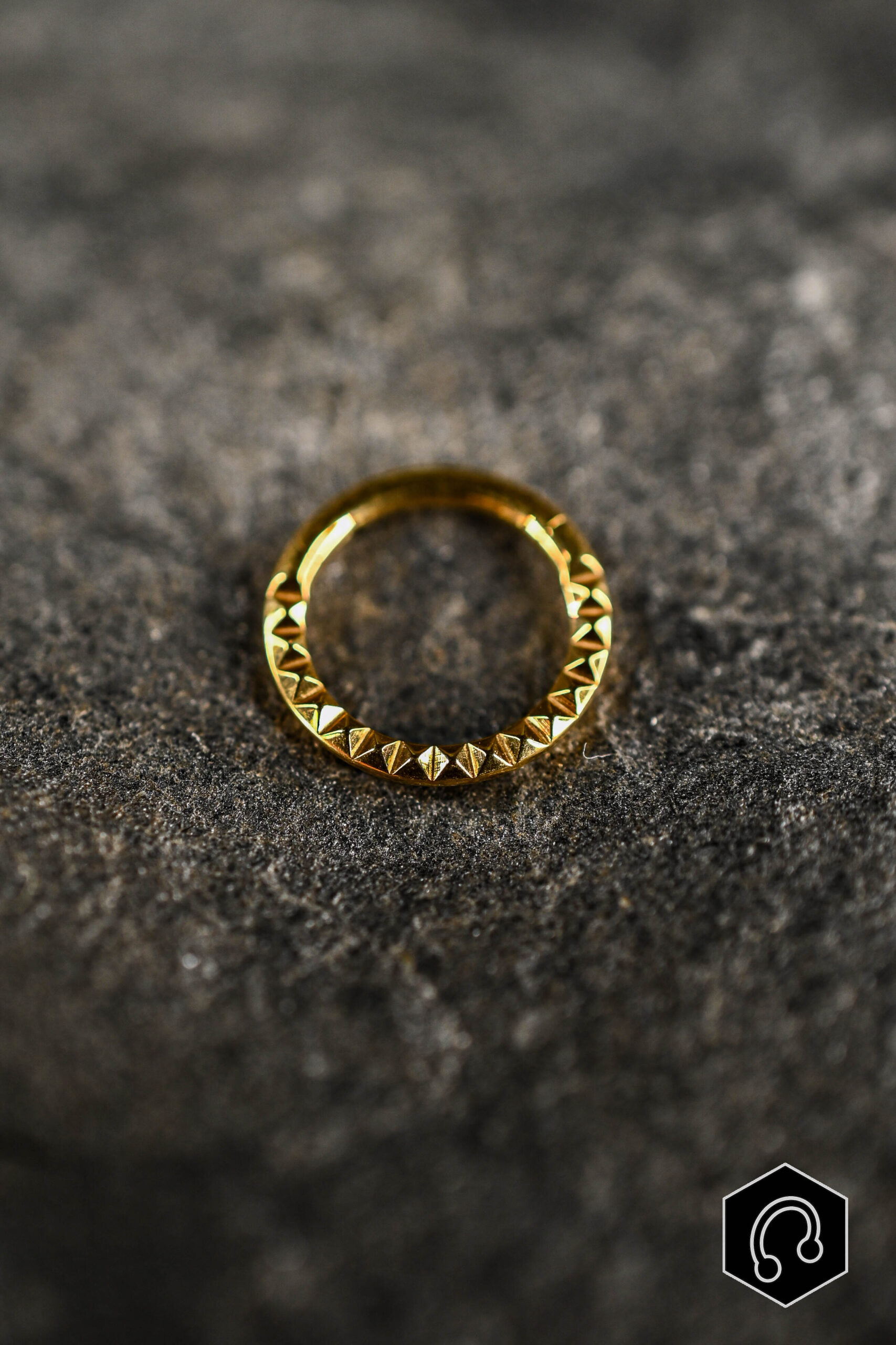 Anneau Titane Doré Rogue Ring