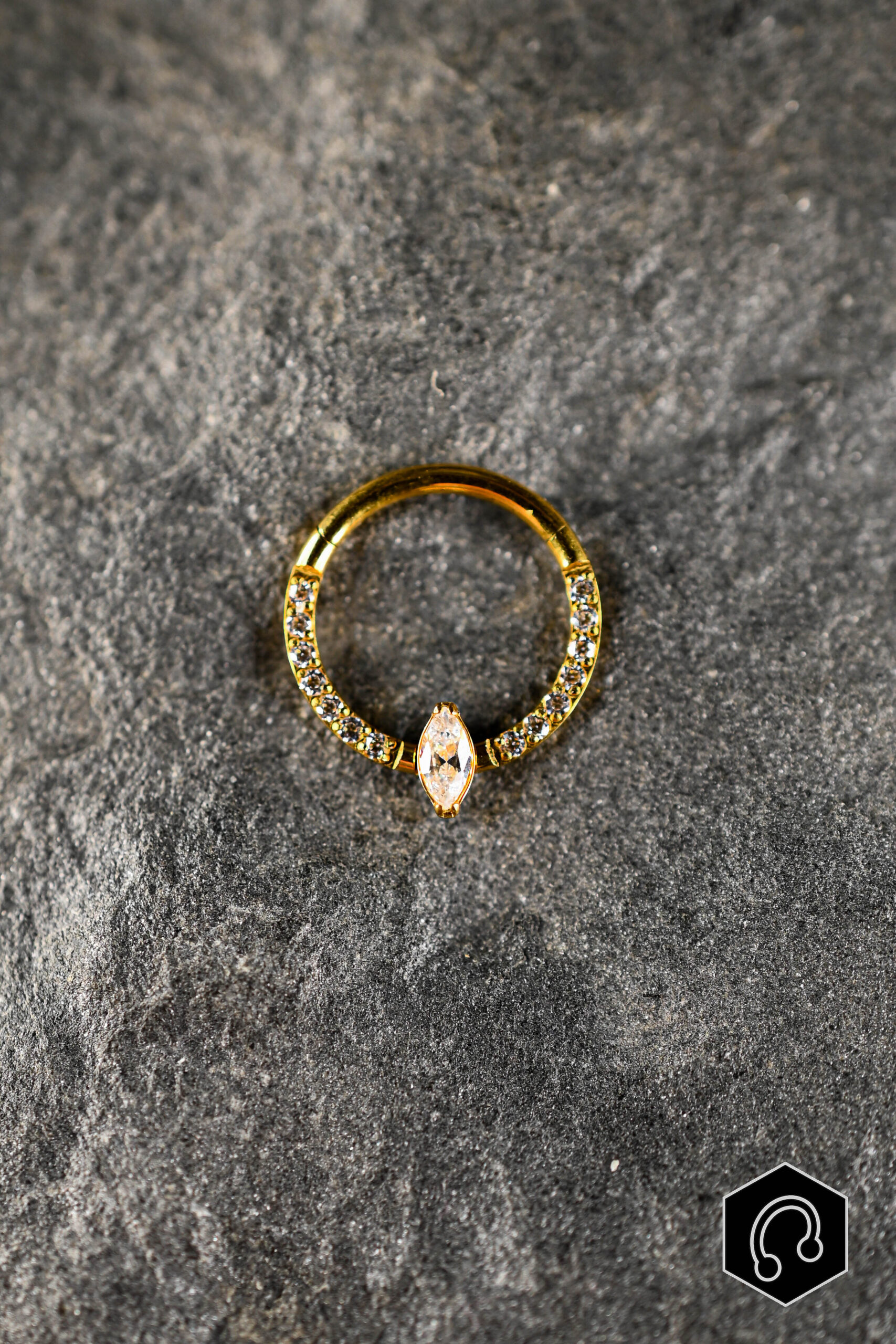 Anneau Titane Doré Velvet Edge