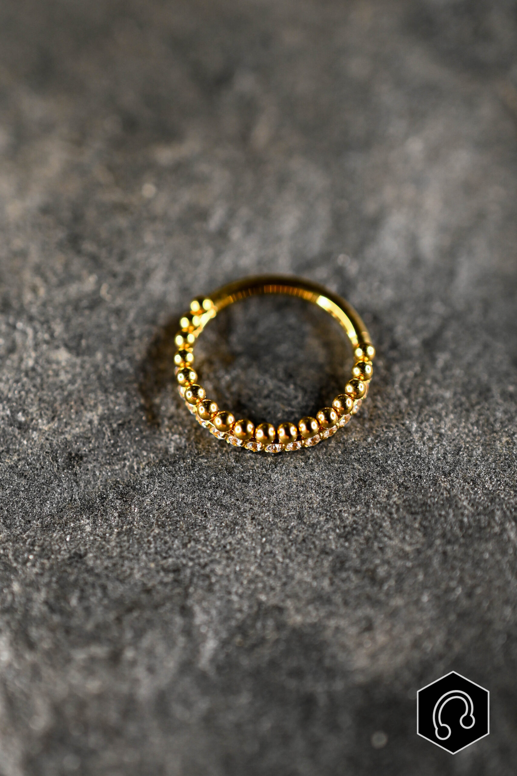 Anneau Titane Doré Majesty