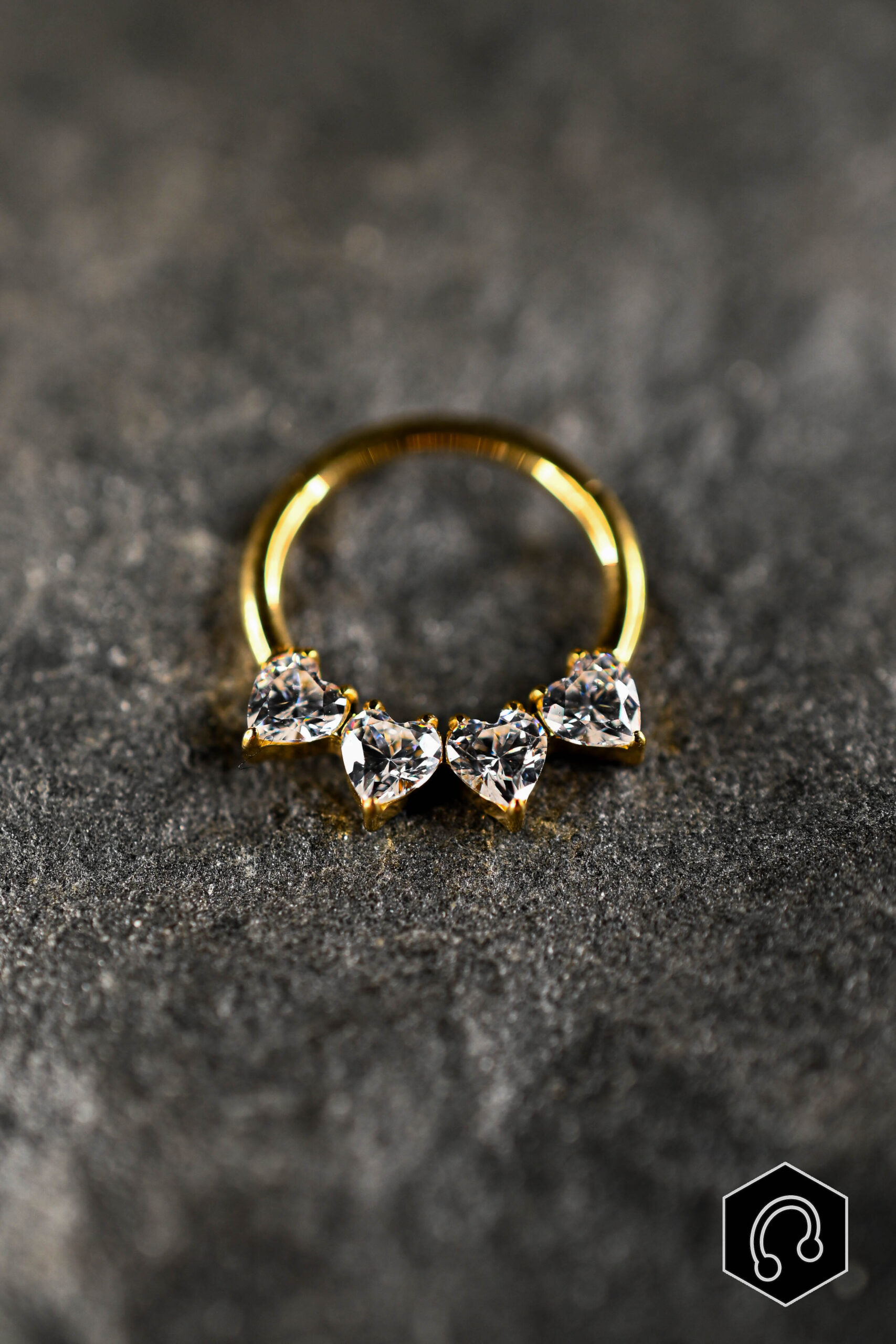 Anneau Titane Doré Sweetheart Spark