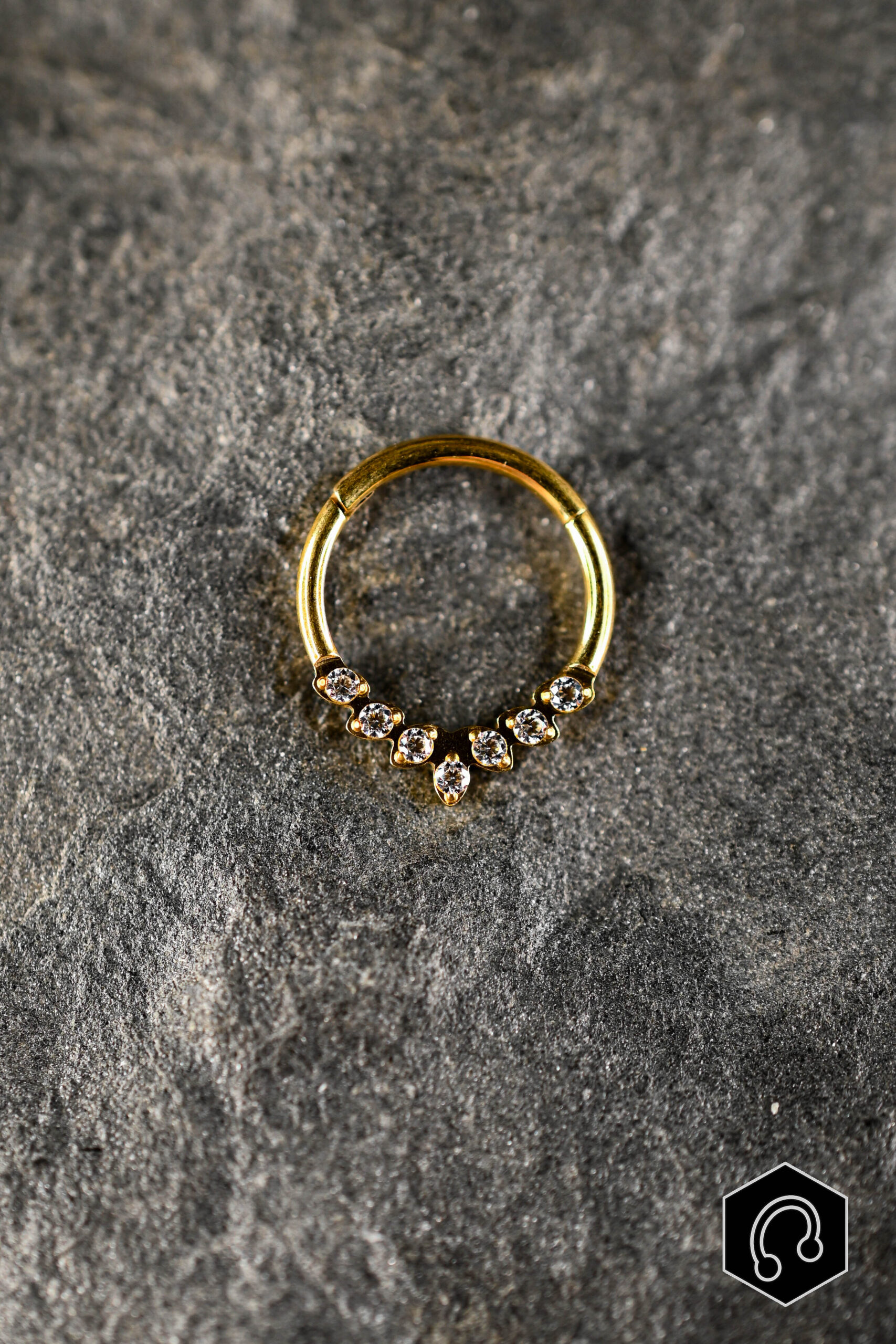 Anneau Clicker Titane Doré Lignéa – Image 2