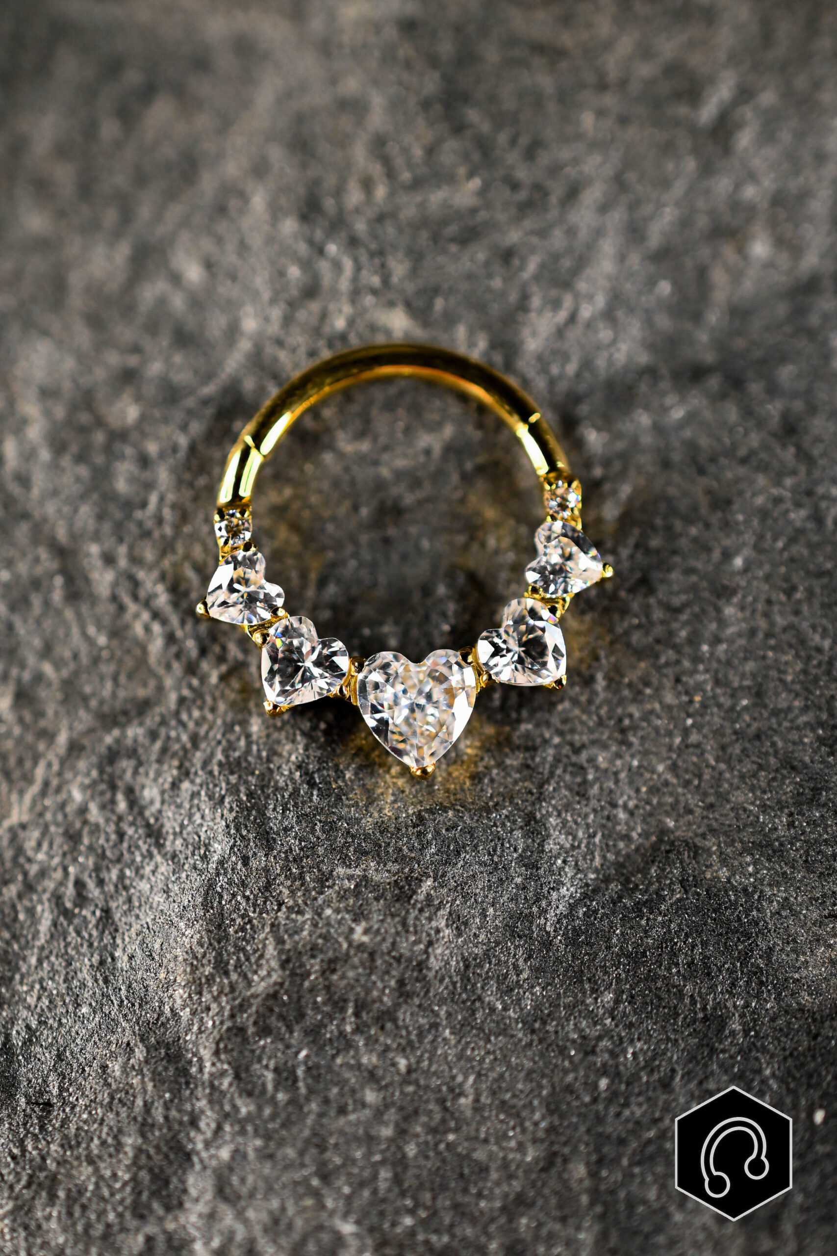 Anneau Titane Doré Sweetheart Spark