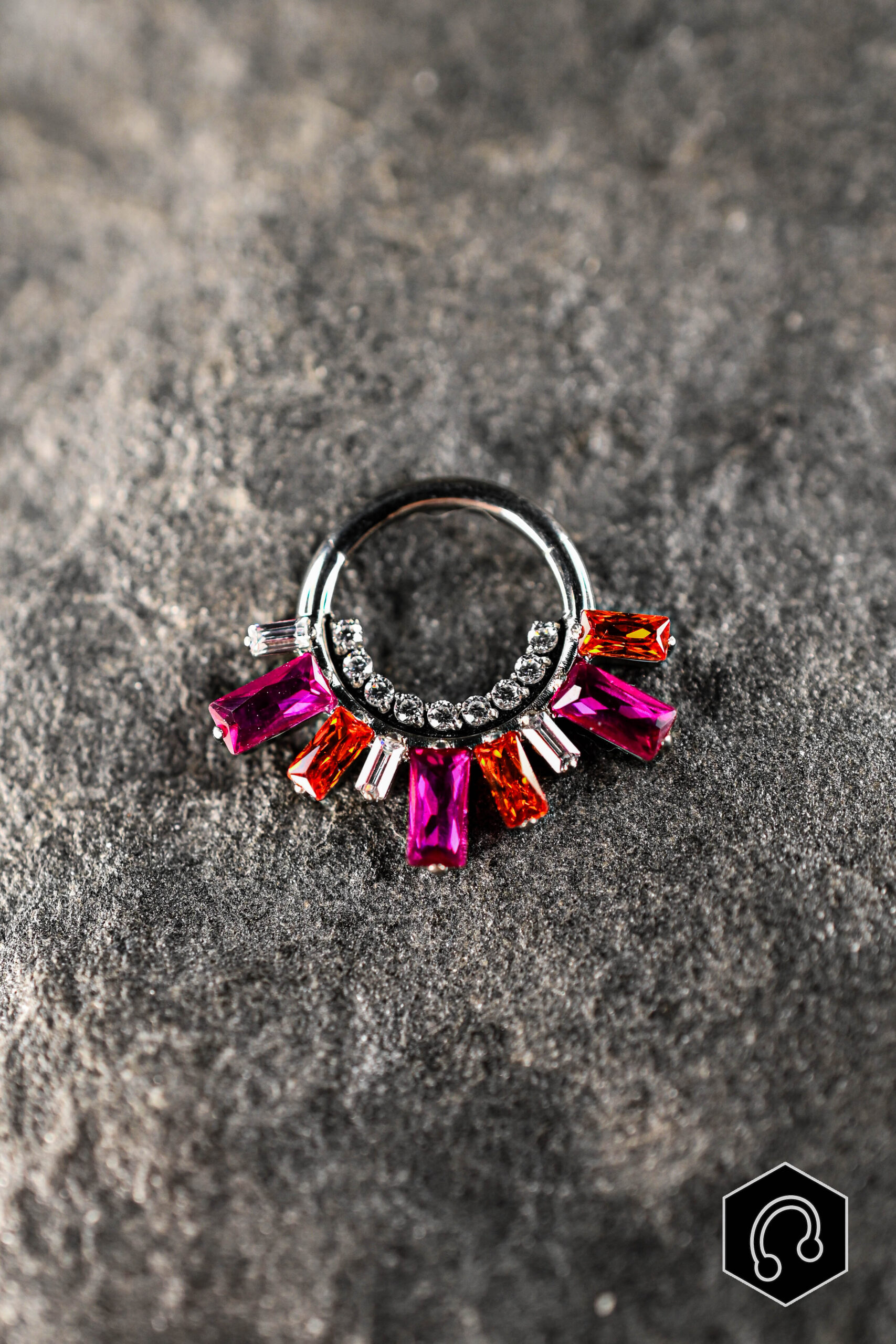 Anneau Titane Argenté Royal Flare