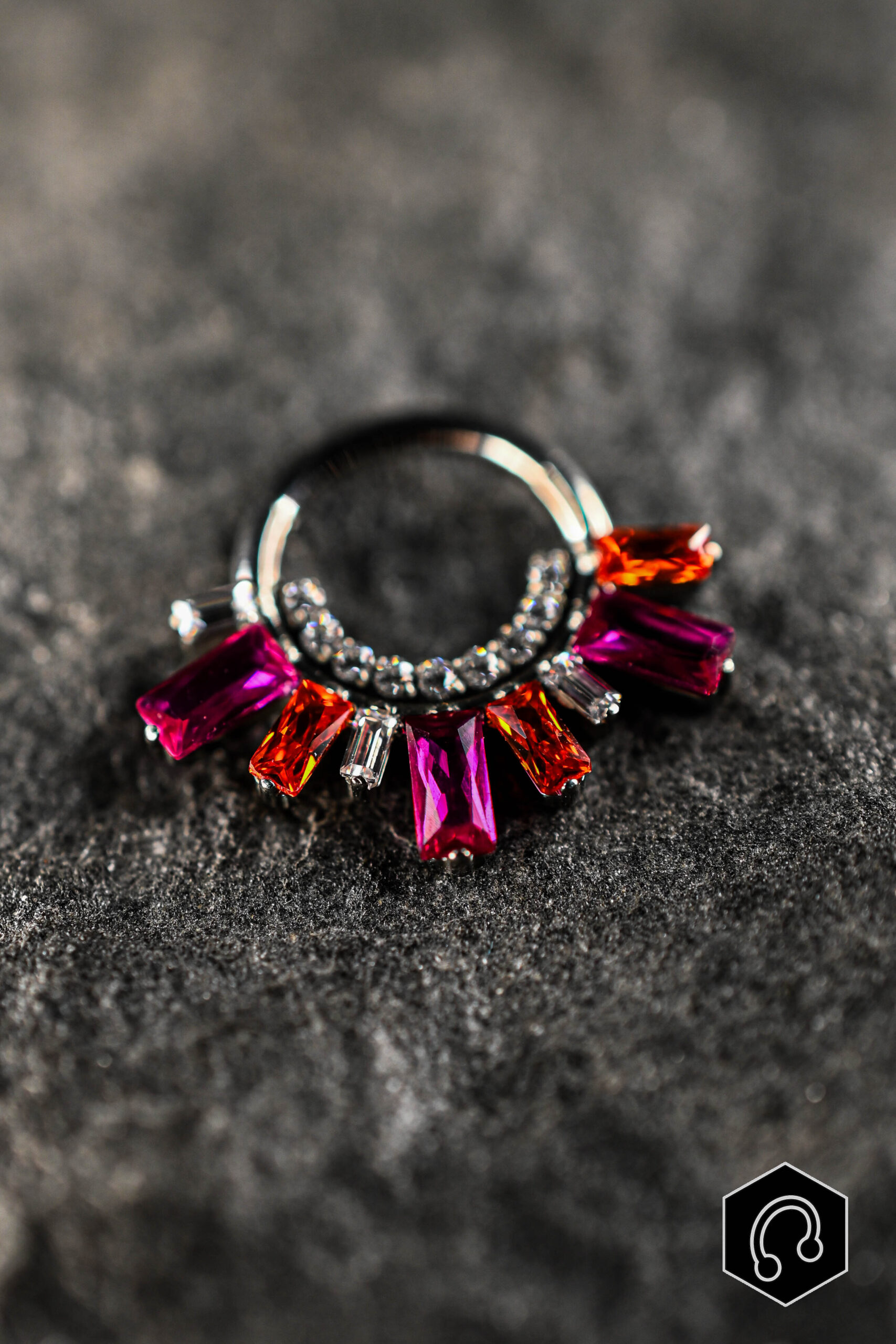 Anneau Titane Argenté Royal Flare