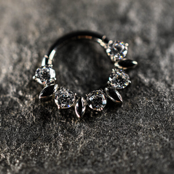 Anneau Clicker Titane Argenté Éloria