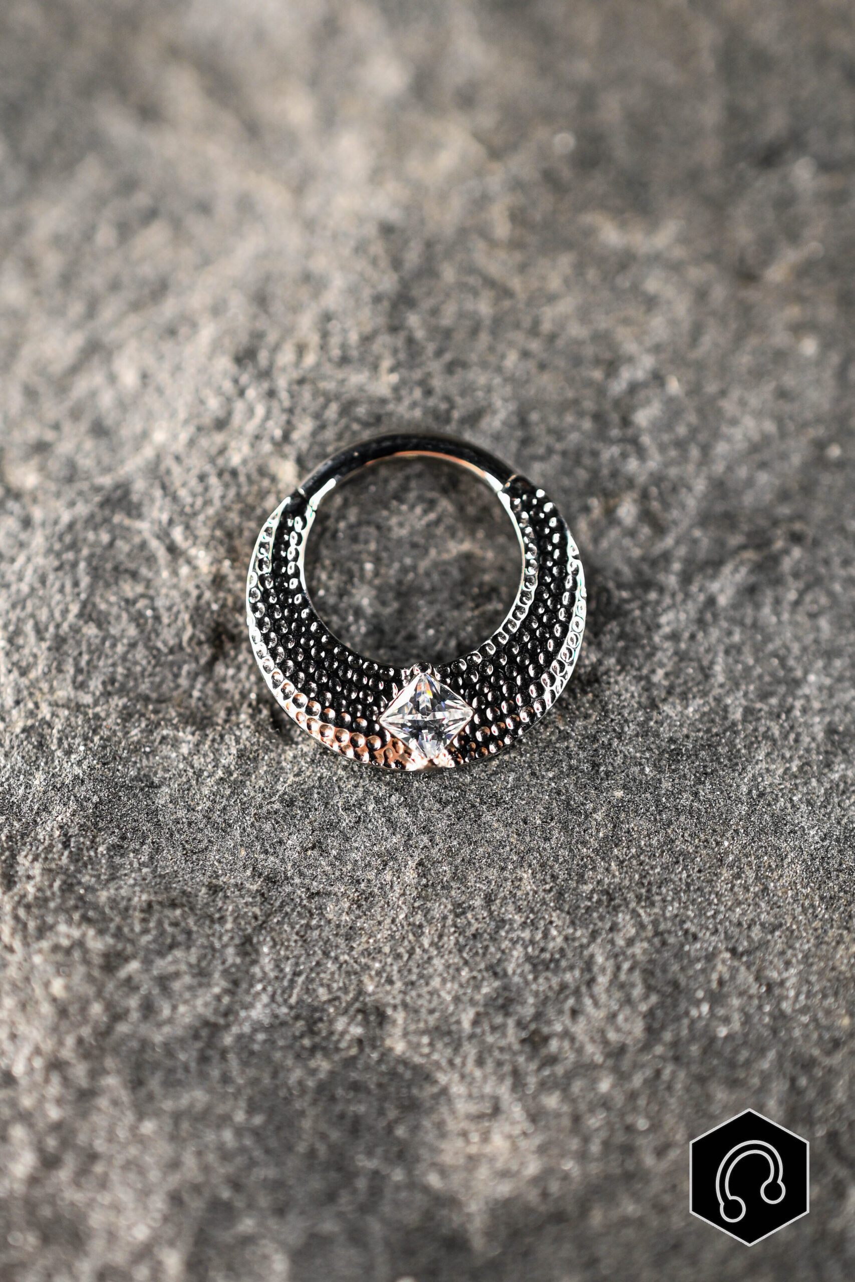 Anneau Clicker Argenté Empress