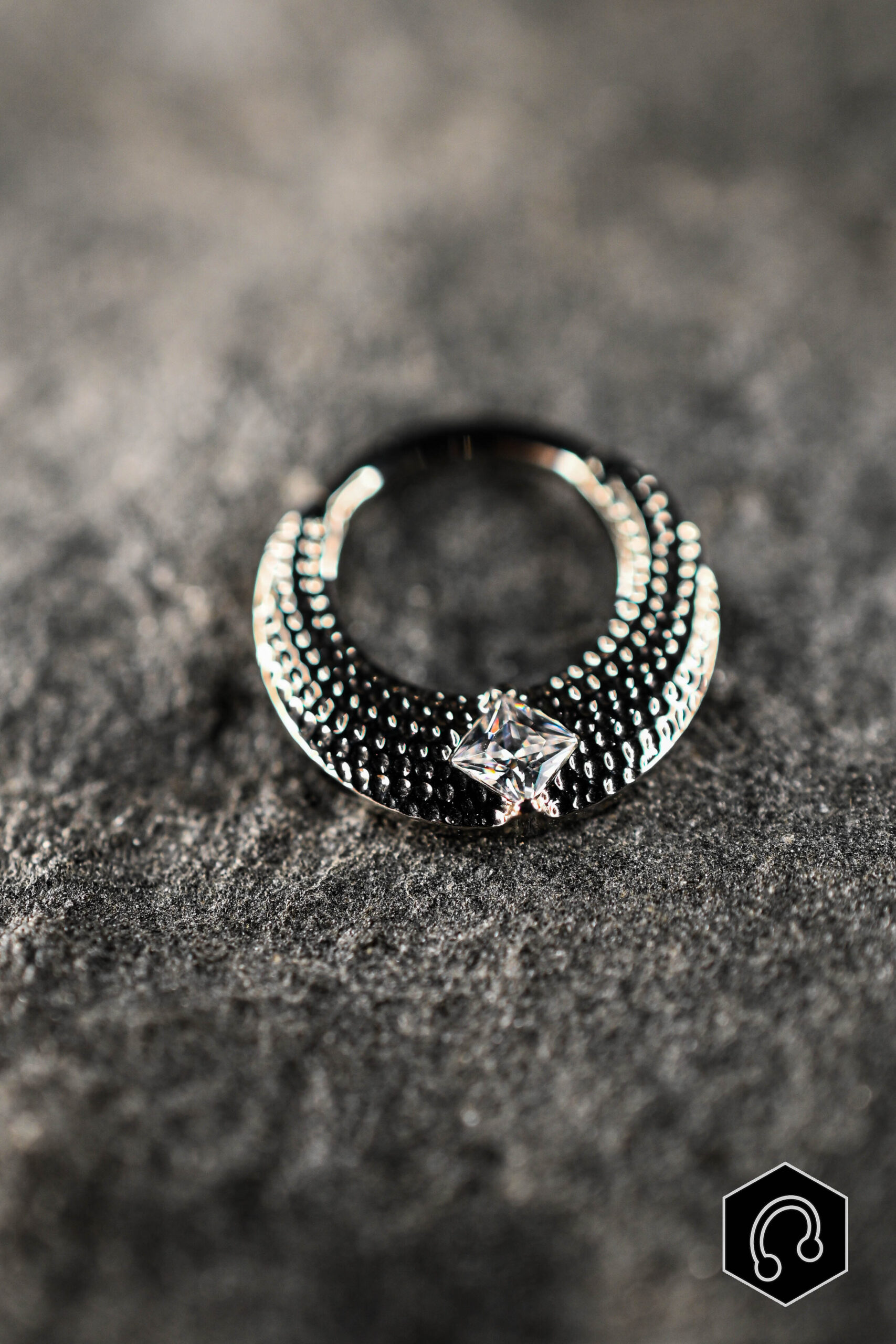 Anneau Clicker Argenté Empress