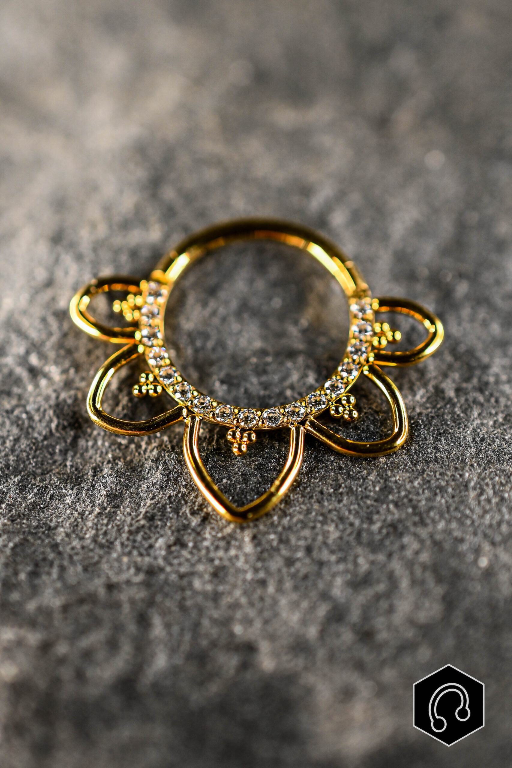 Anneau Titane Doré Cathédrale