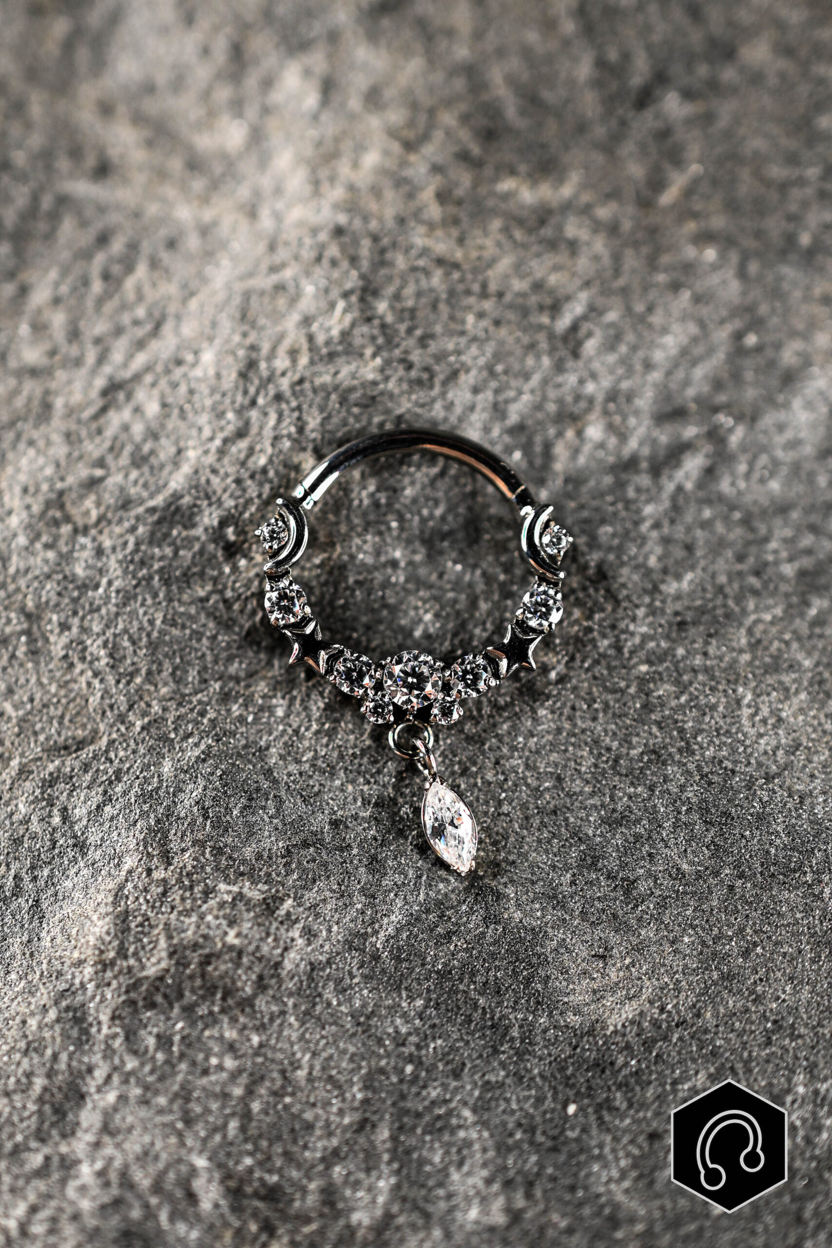 Anneau Titane Argenté Sélène