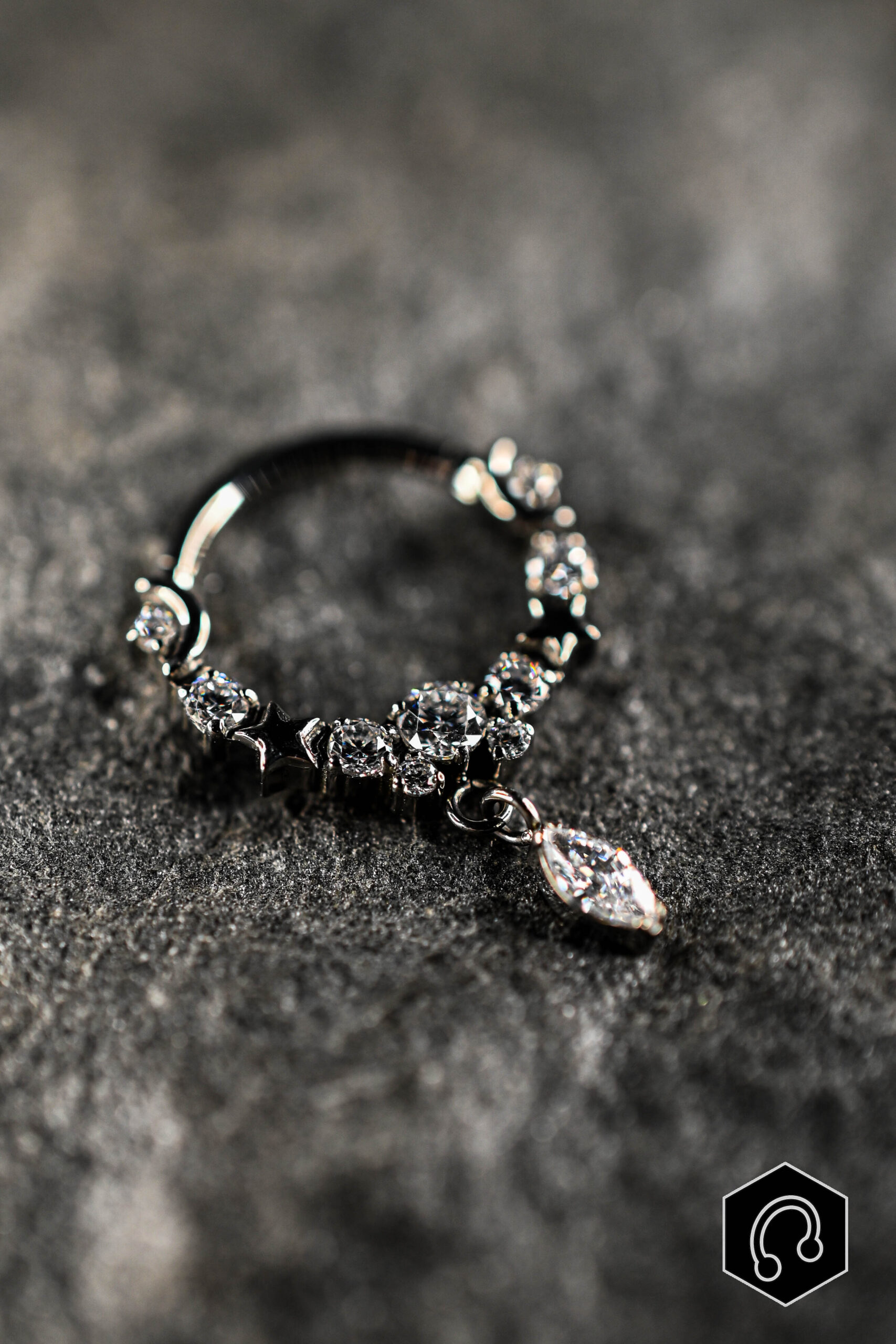 Anneau Titane Argenté Sélène