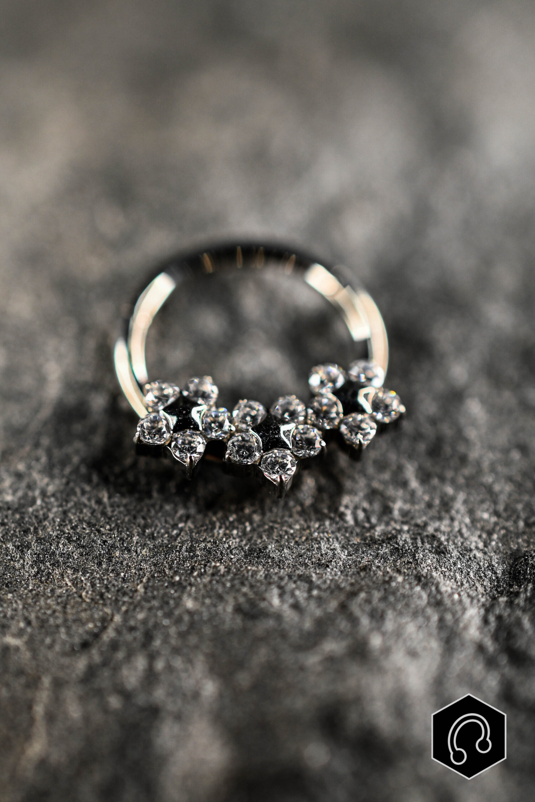 Anneau Titane Argenté Riviera Bloom