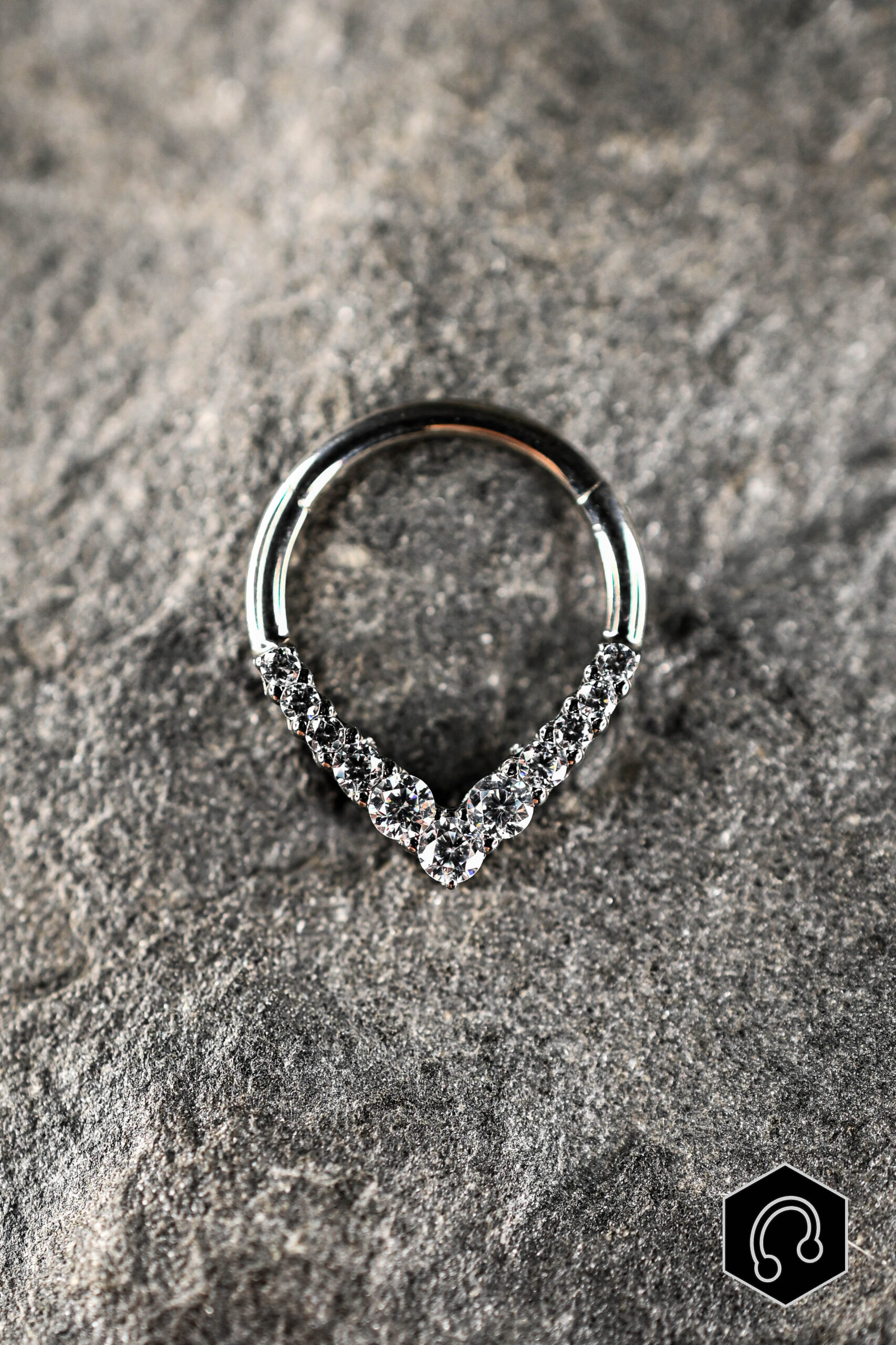 Anneau Clicker Titane Vega