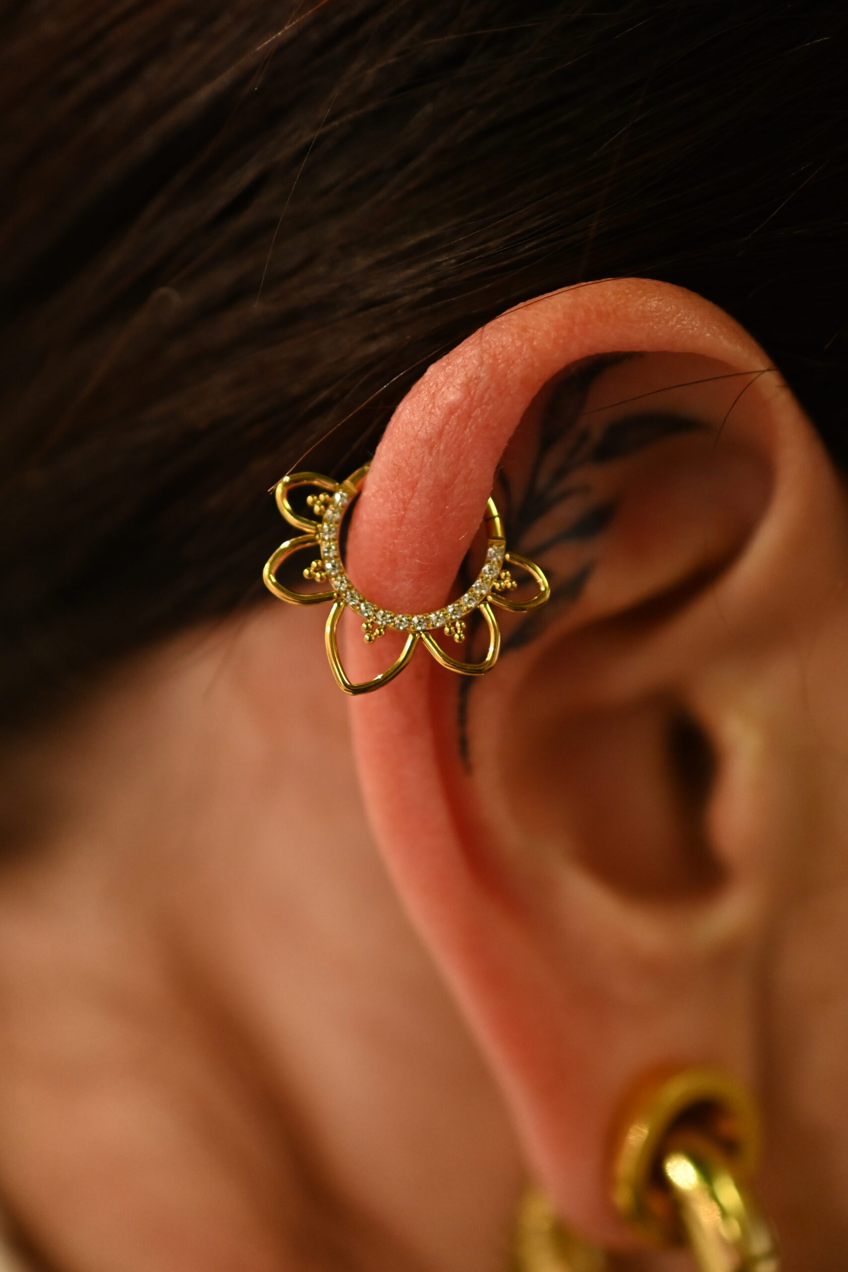 Anneau Titane Doré Cathédrale