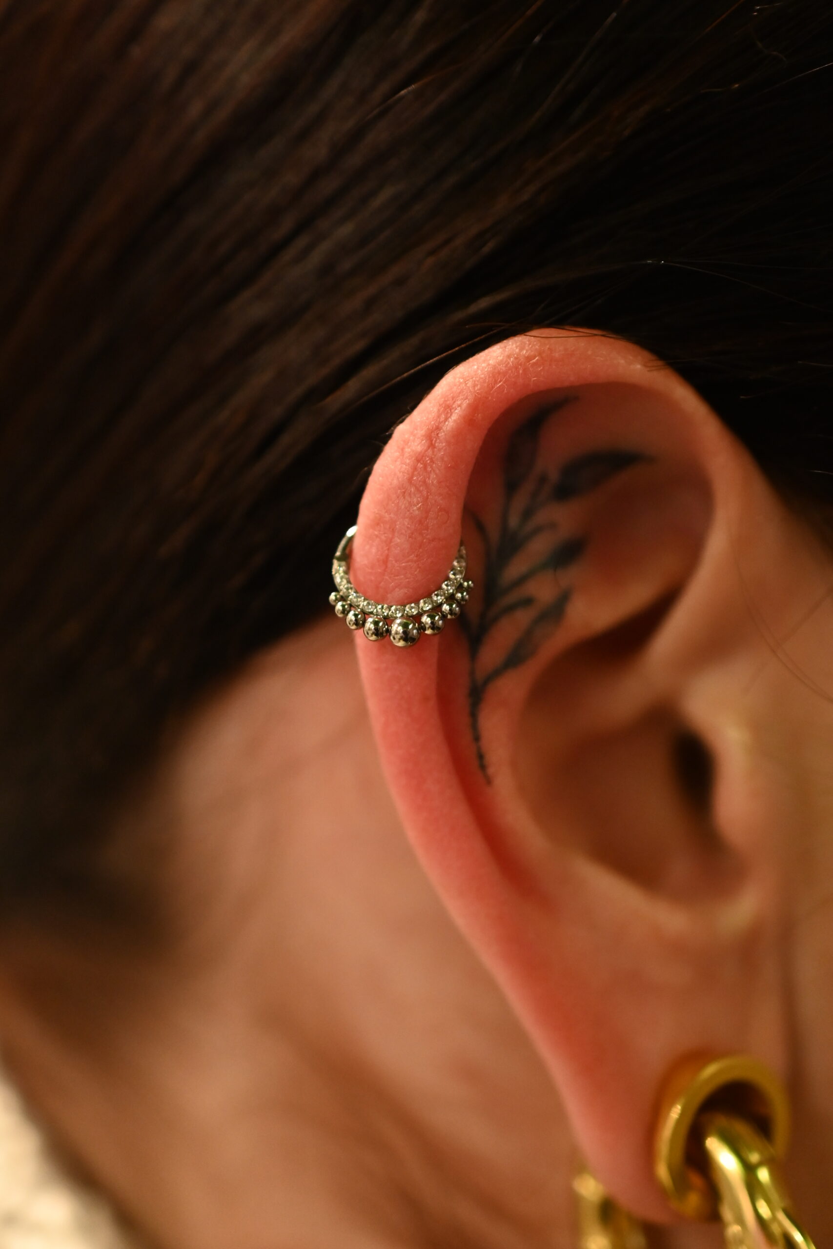 Anneau Titane Argenté Luna Beads