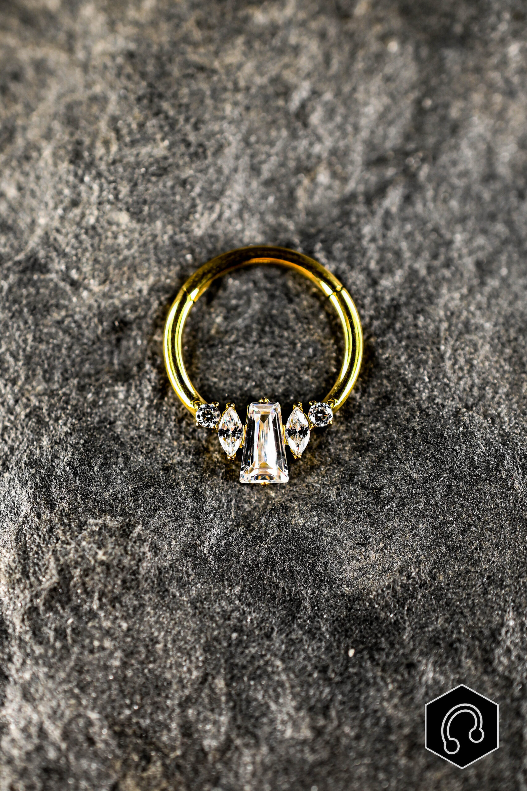 Anneau Titane Doré Prism Royal