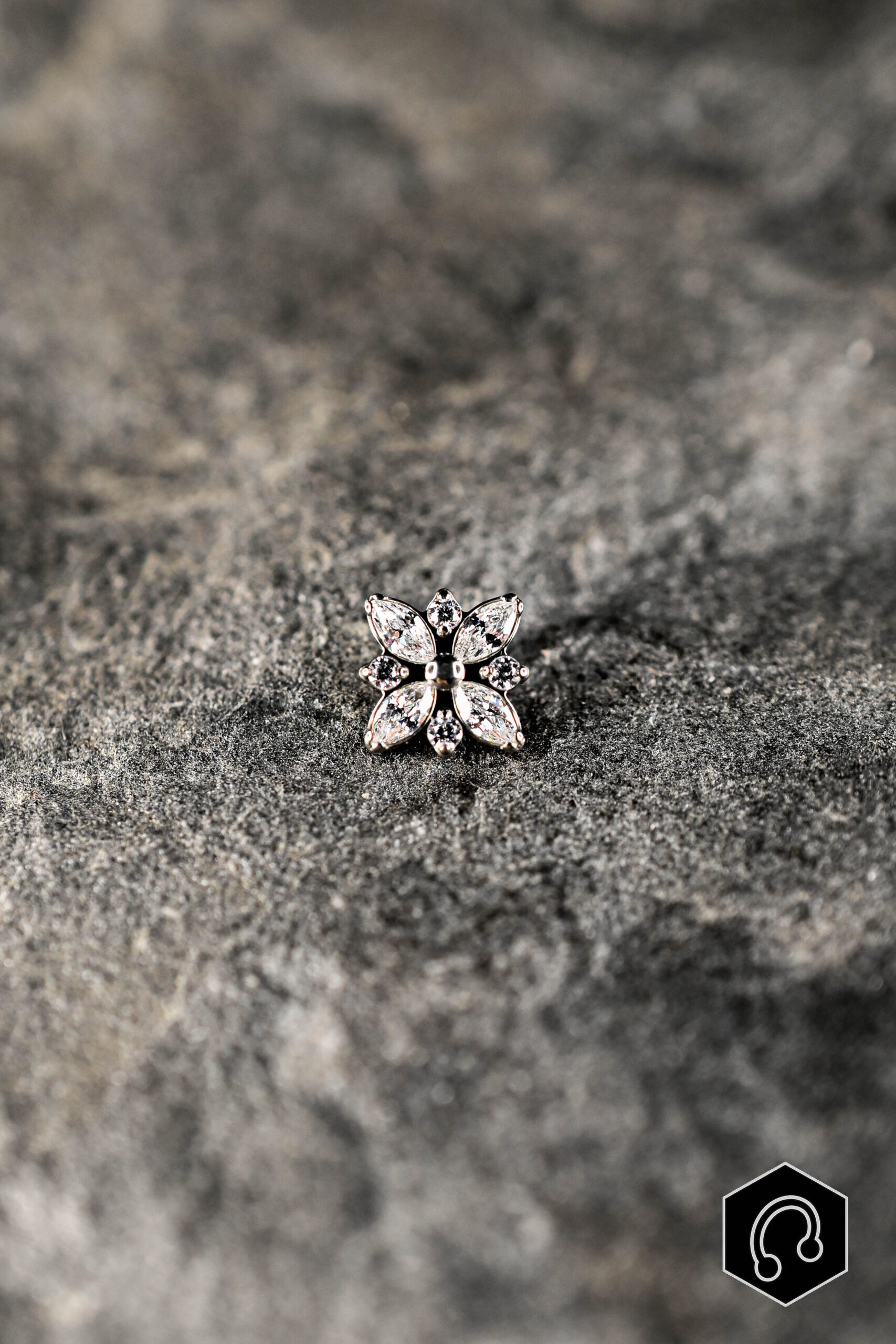 Labret Titane Crystal Bloom Petit