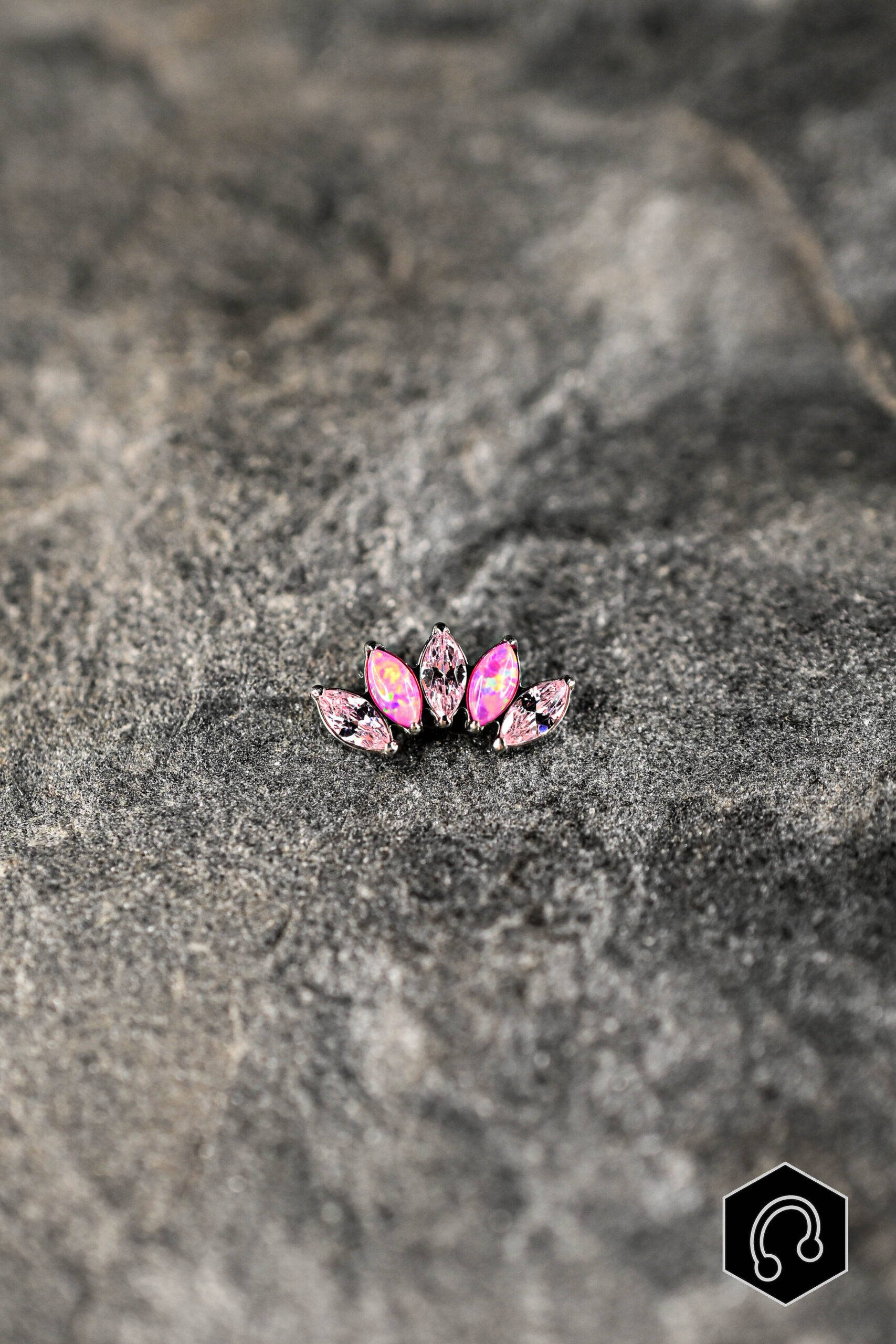 Labret Titane Rose Celestial Bloom