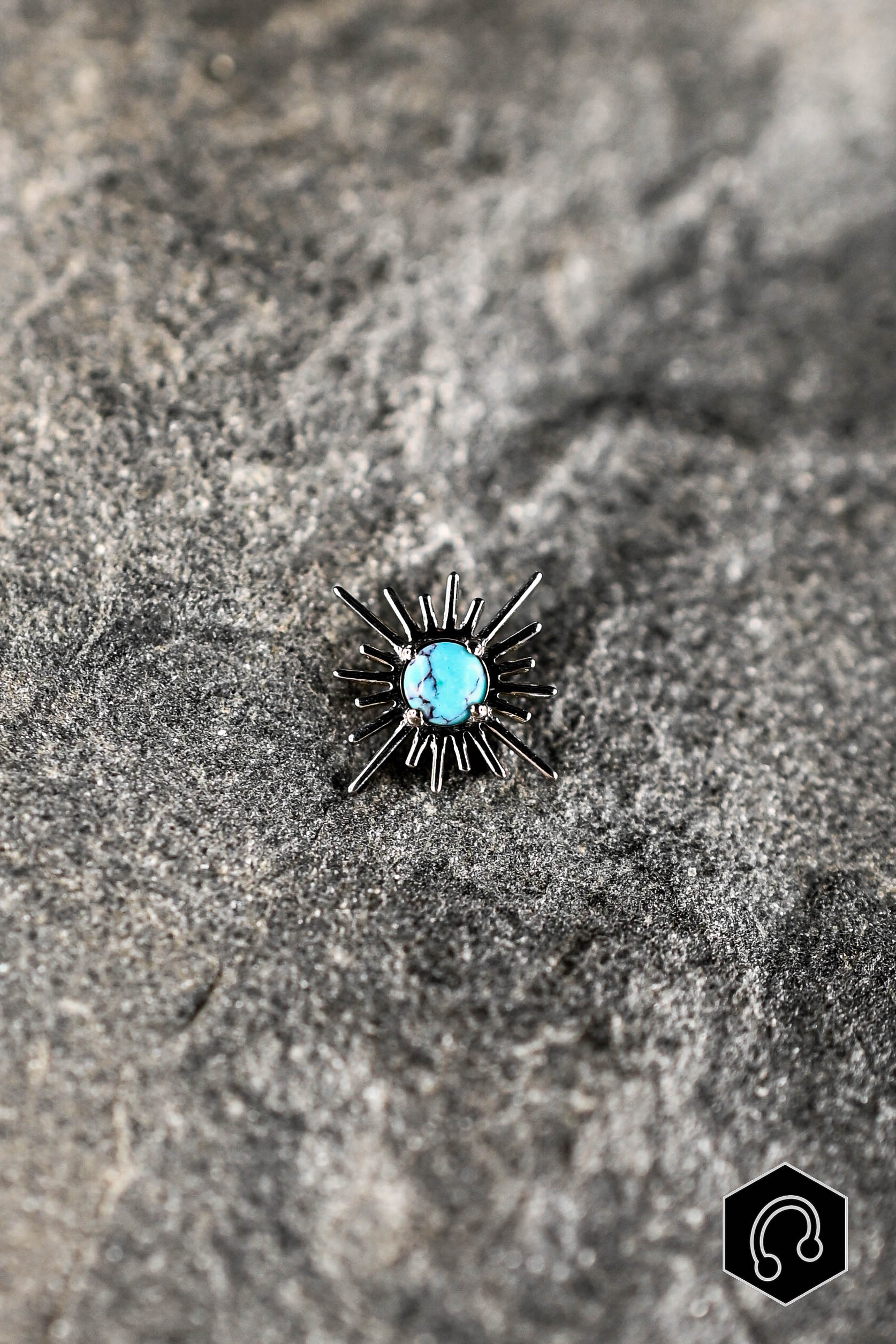 Labret Titane Blue Solaris