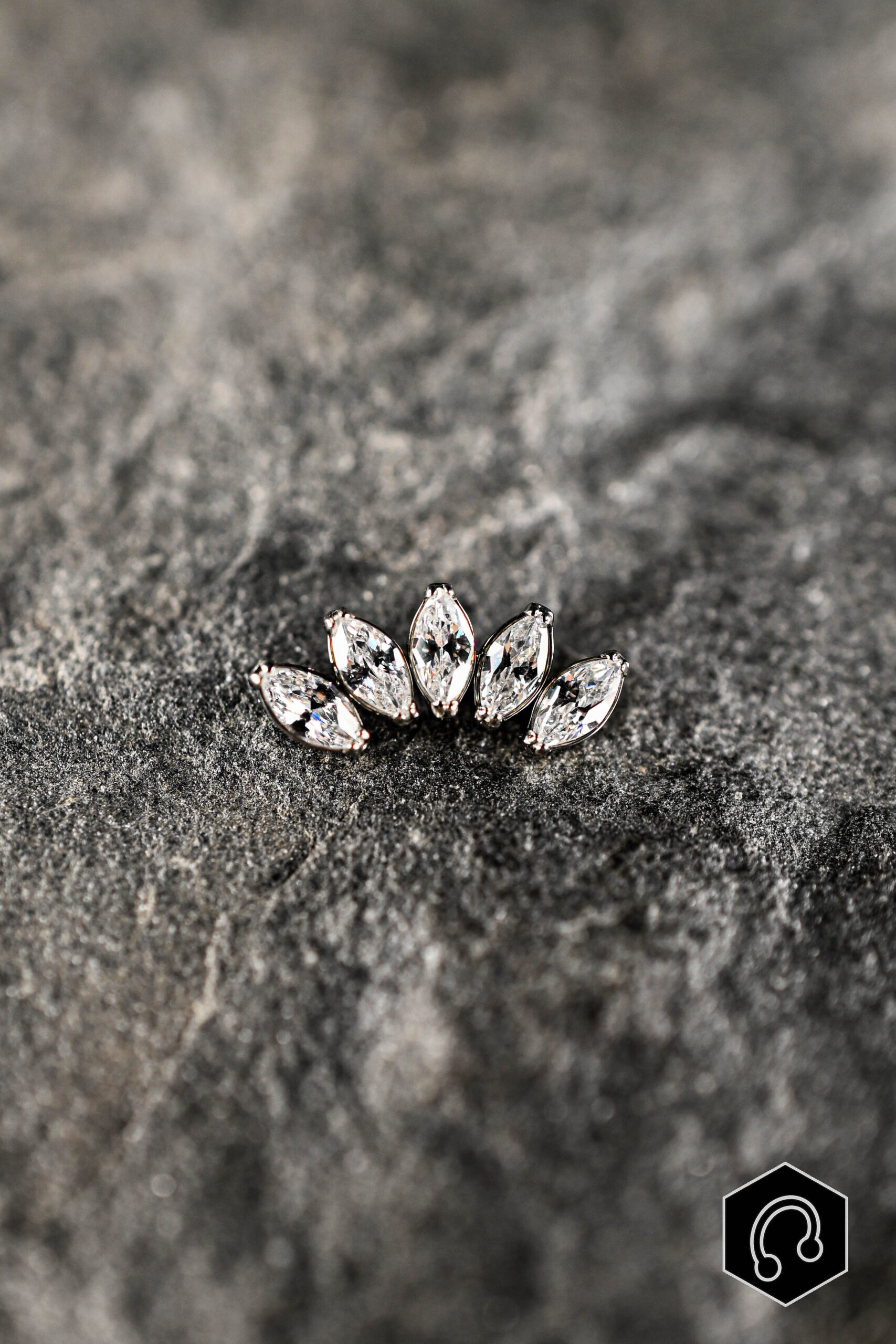 Labret Titane Argenté Lumière Divine