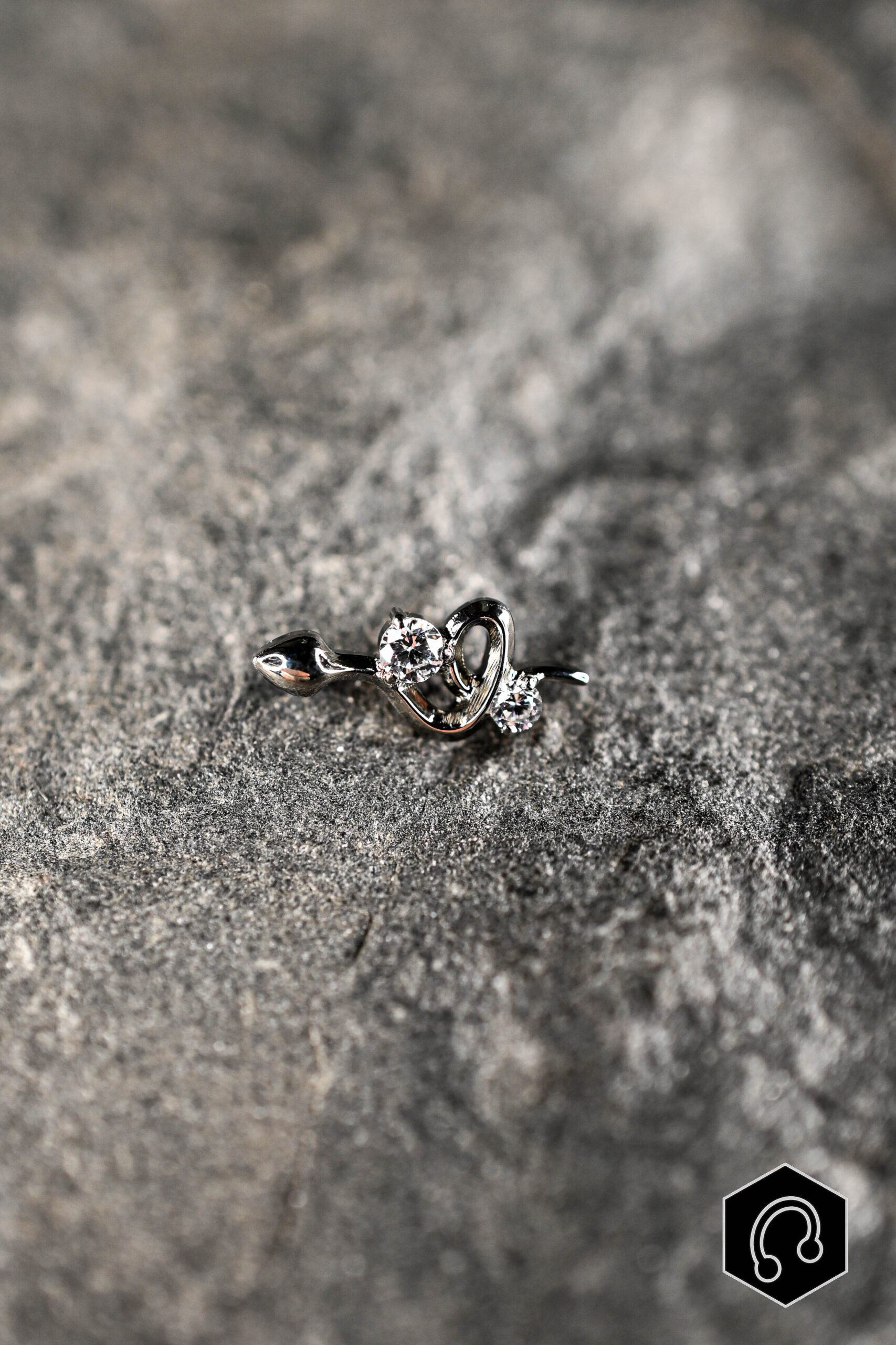 Labret Titane Argenté Viperine