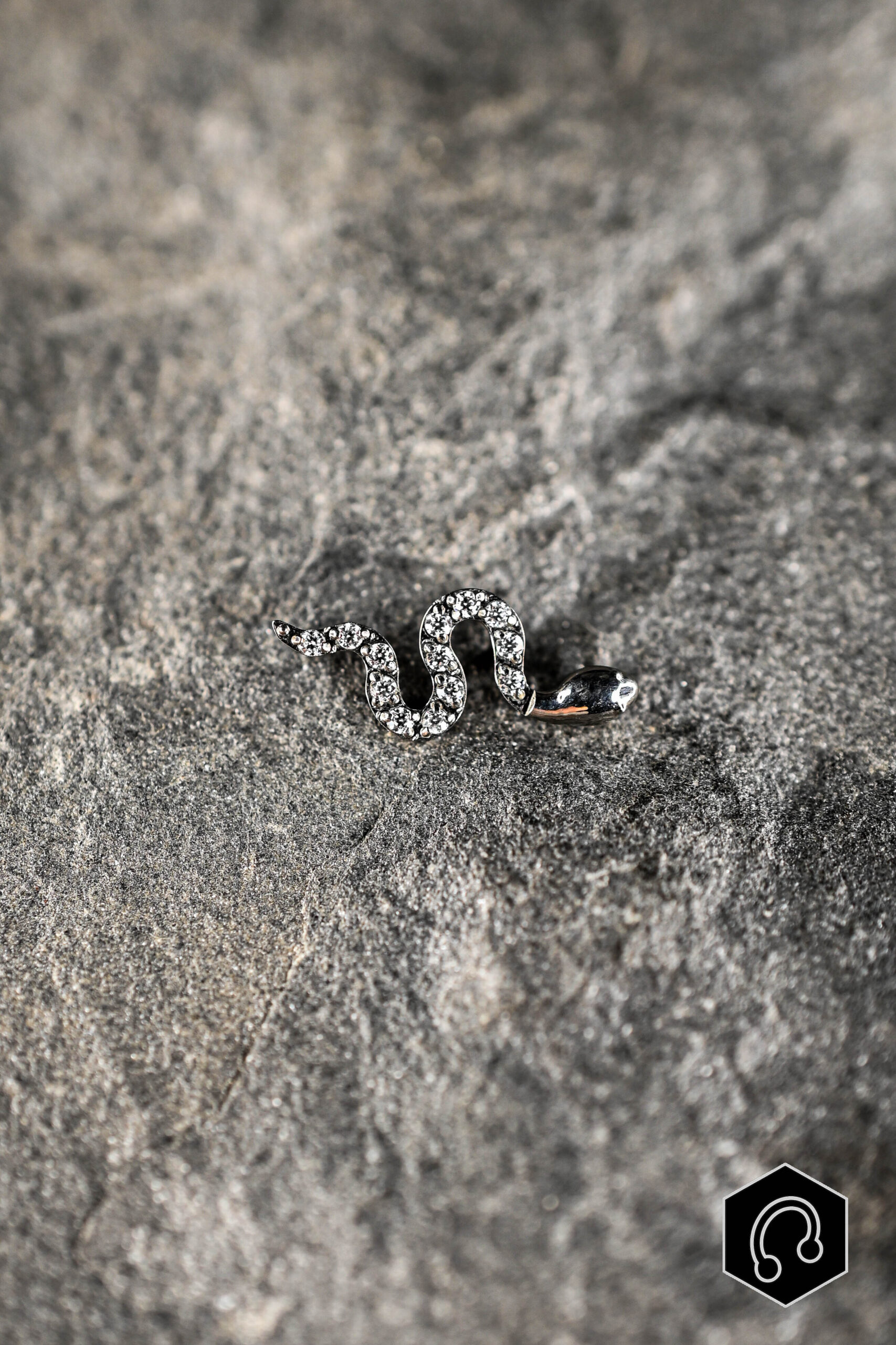 Labret Titane Argenté Ophidia