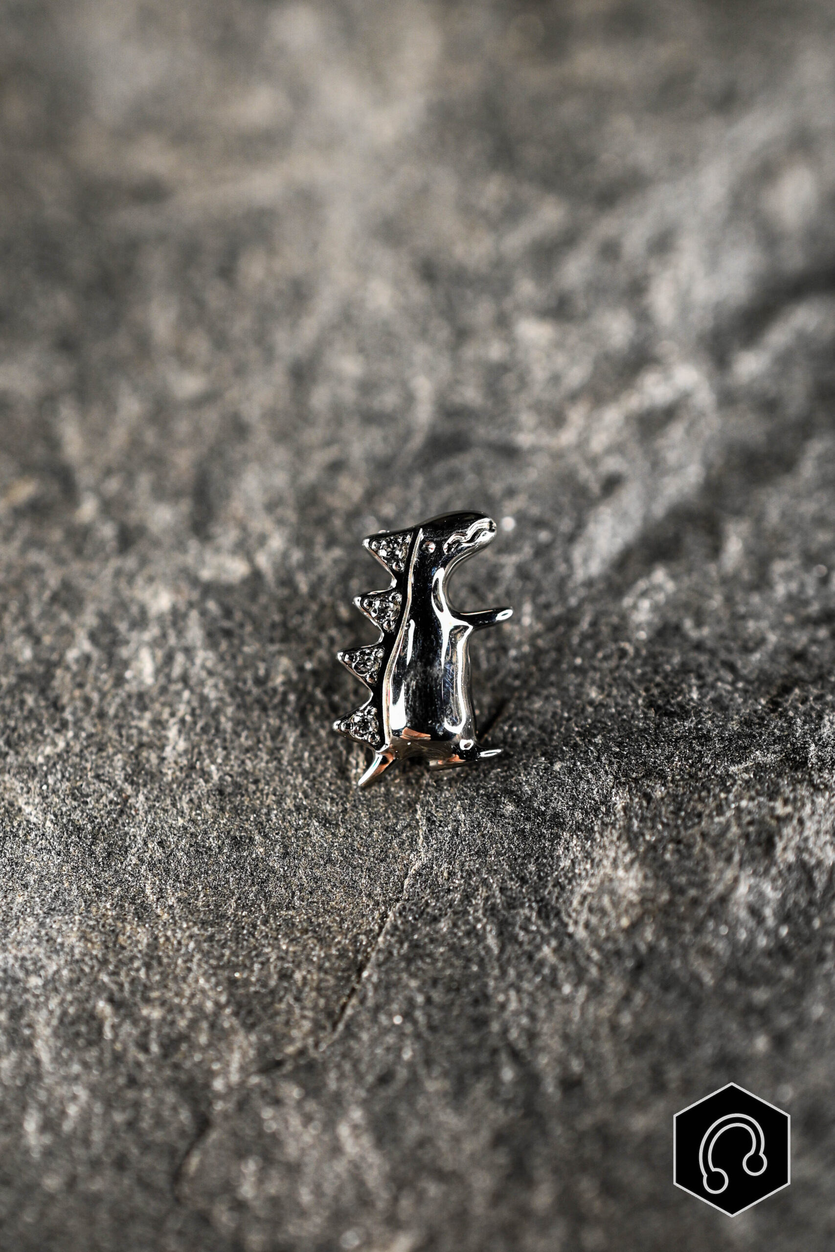 Labret Titane Argenté Tiny Rex