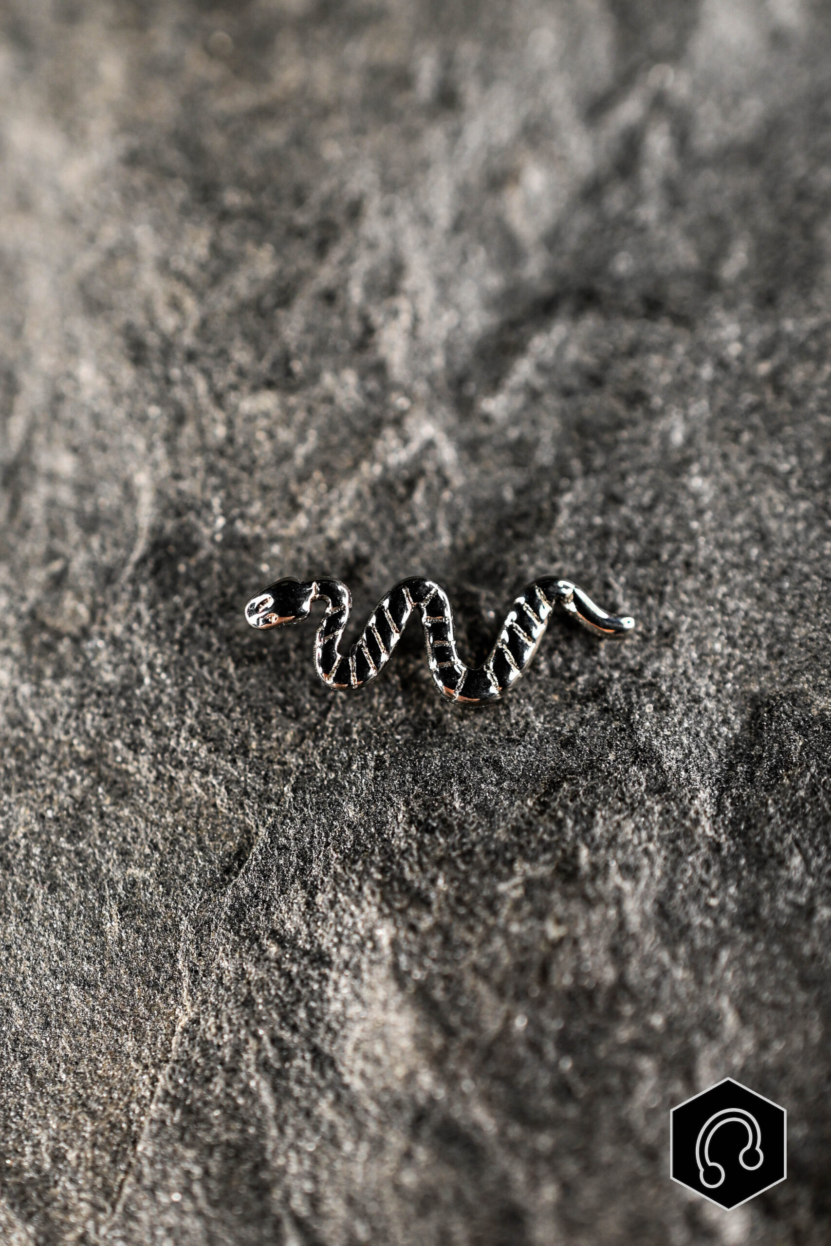 Labret Titane Argenté Nagini