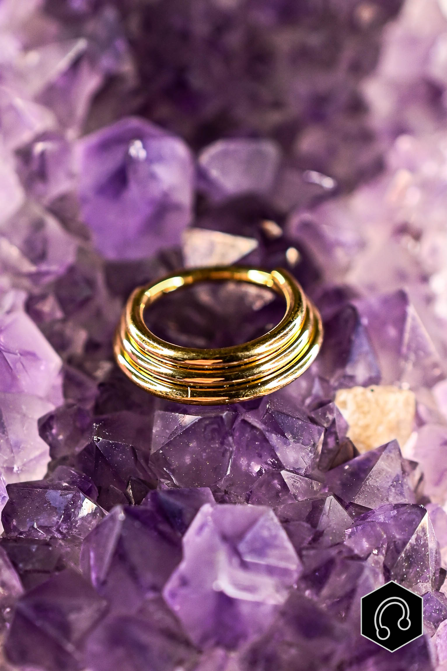 Anneau Clicker Doré Urban Wave