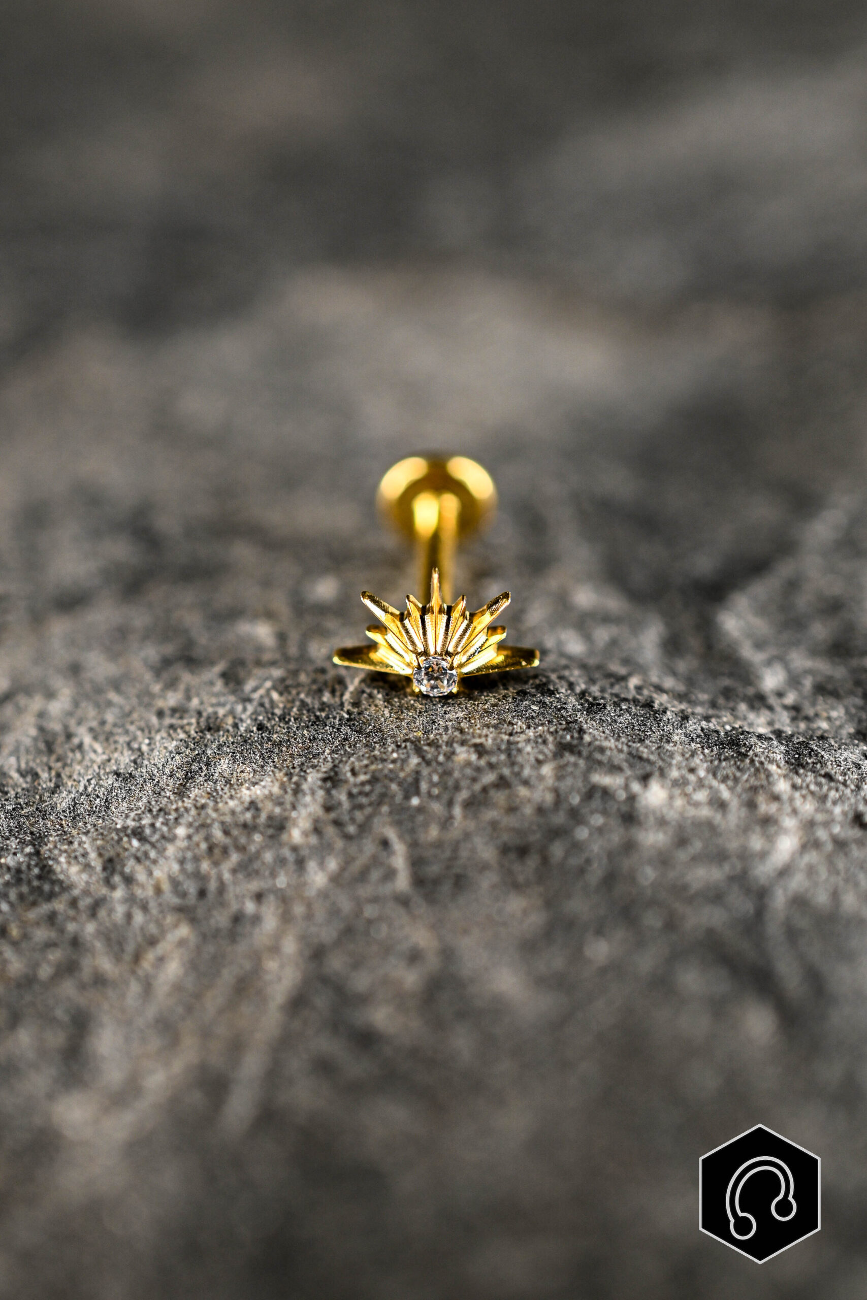 Labret Titane Doré Solaris