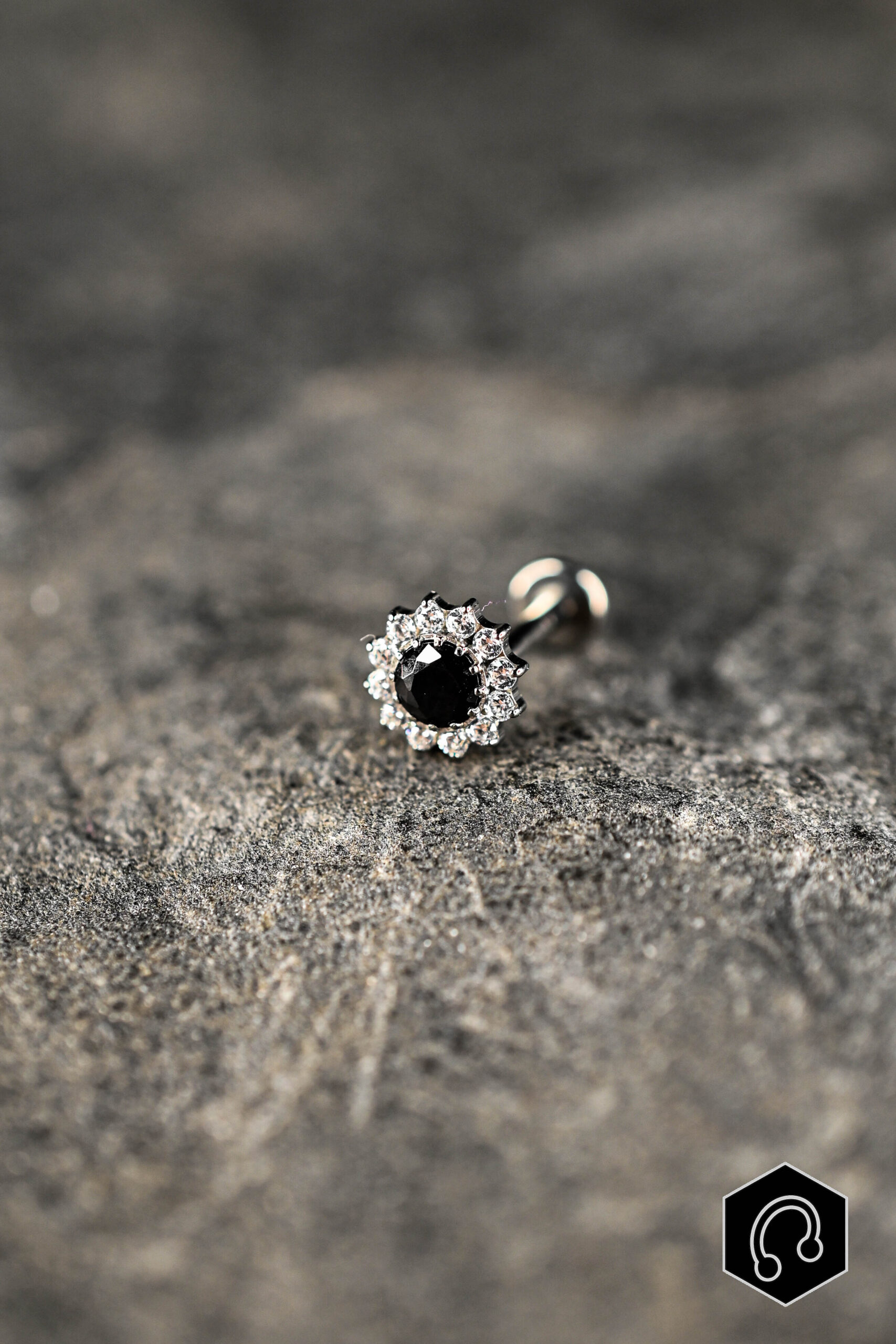 Labret Titane Argenté Boréal Black