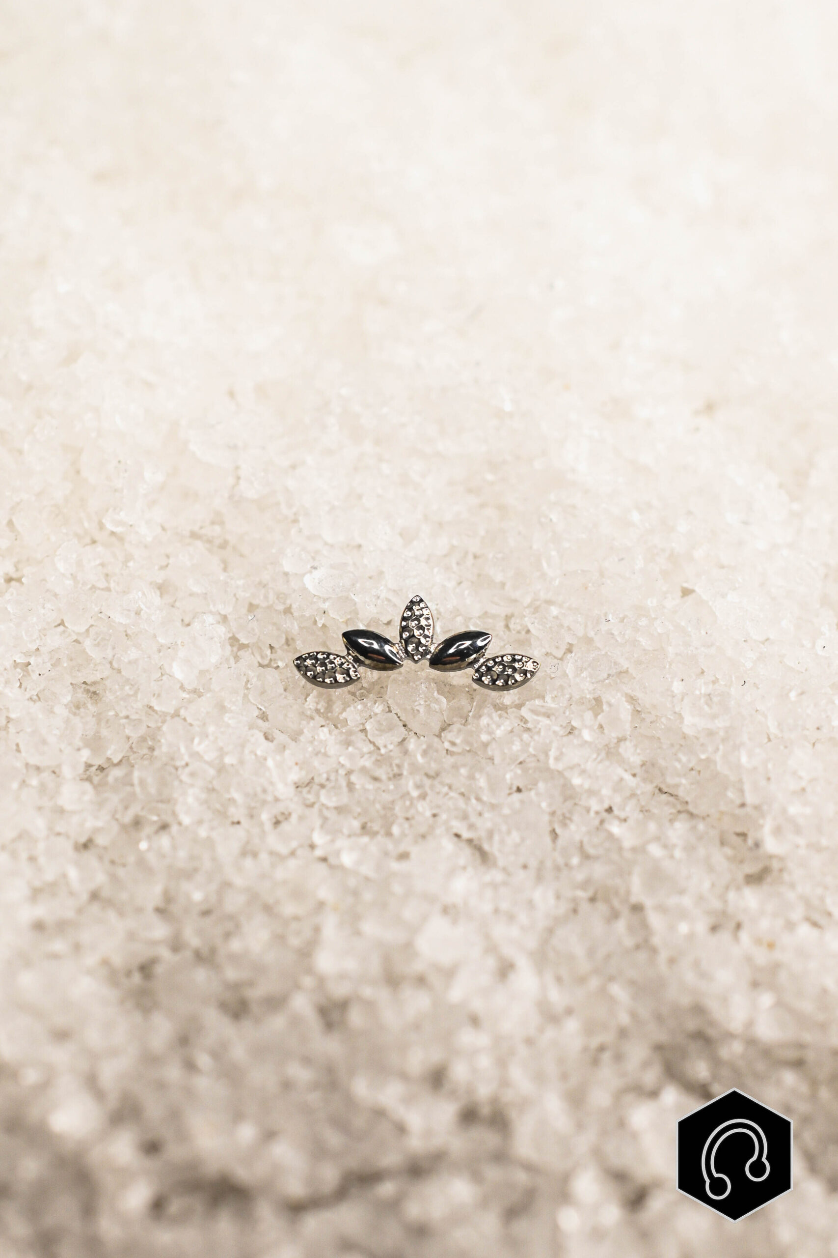 Labret Titane Argenté Martelmix