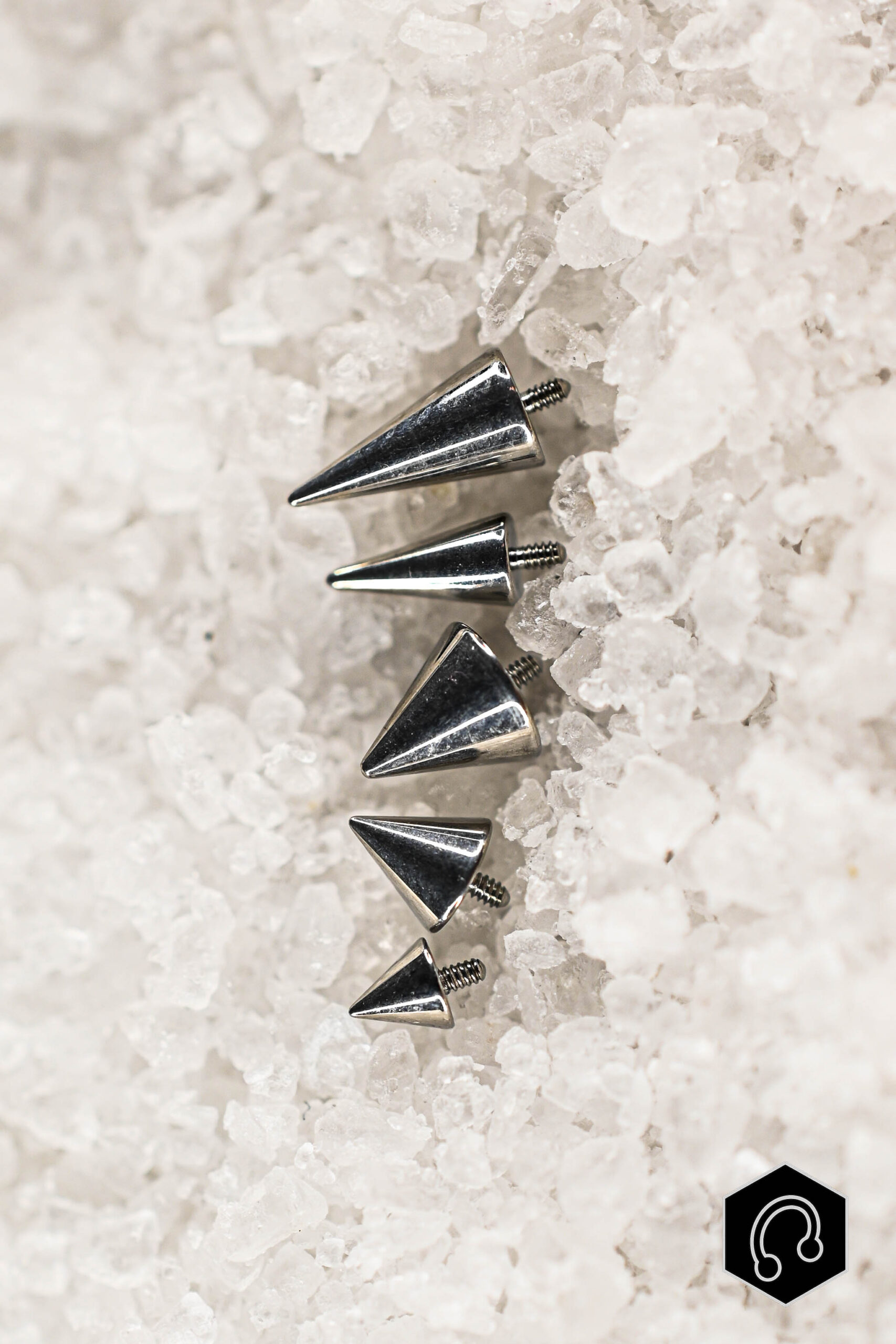 Labret Titane Argenté Spike Edge Xs