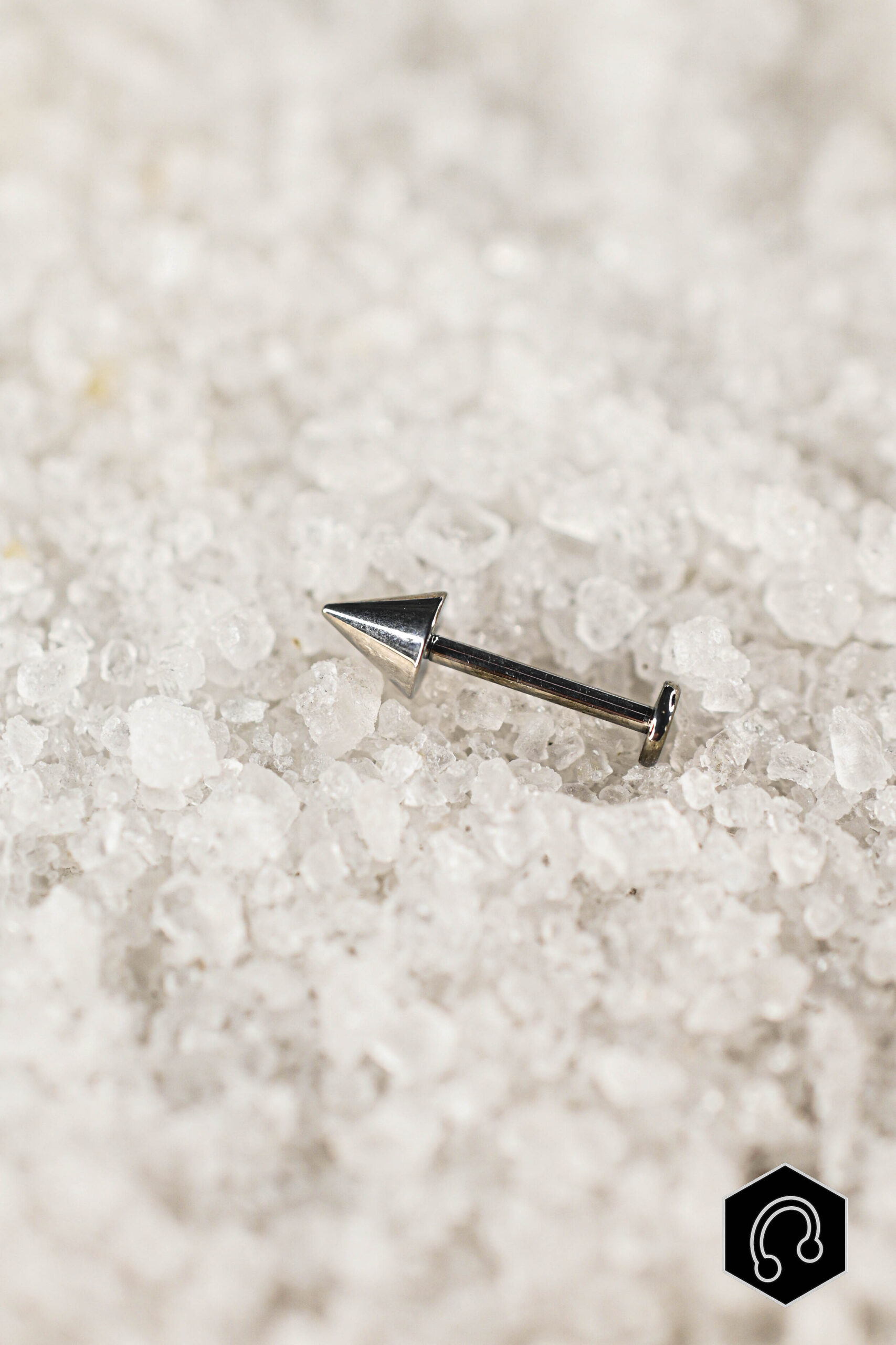 Labret Titane Argenté Spike Edge Xs