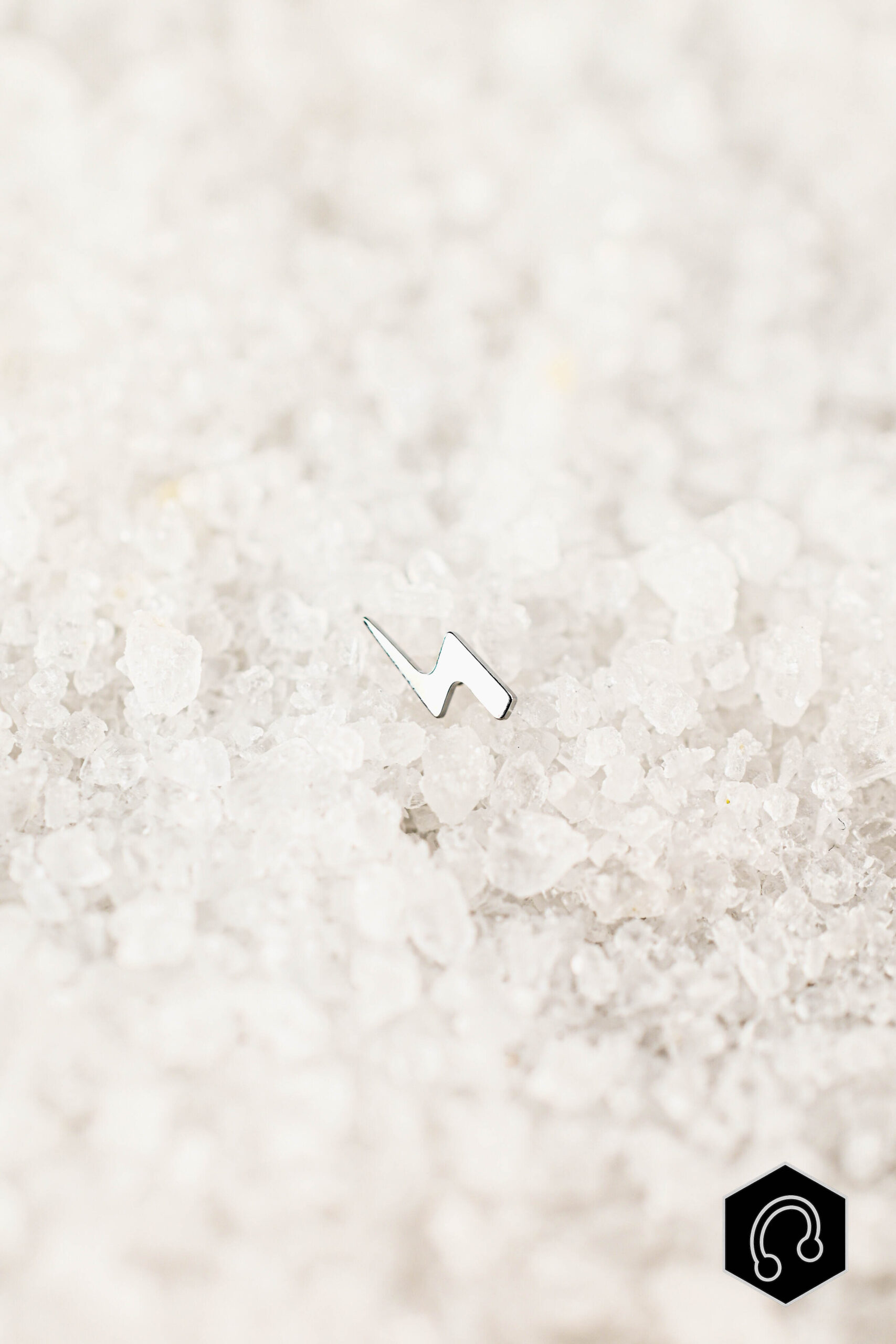 Labret Titane Argenté Thunder Bolt