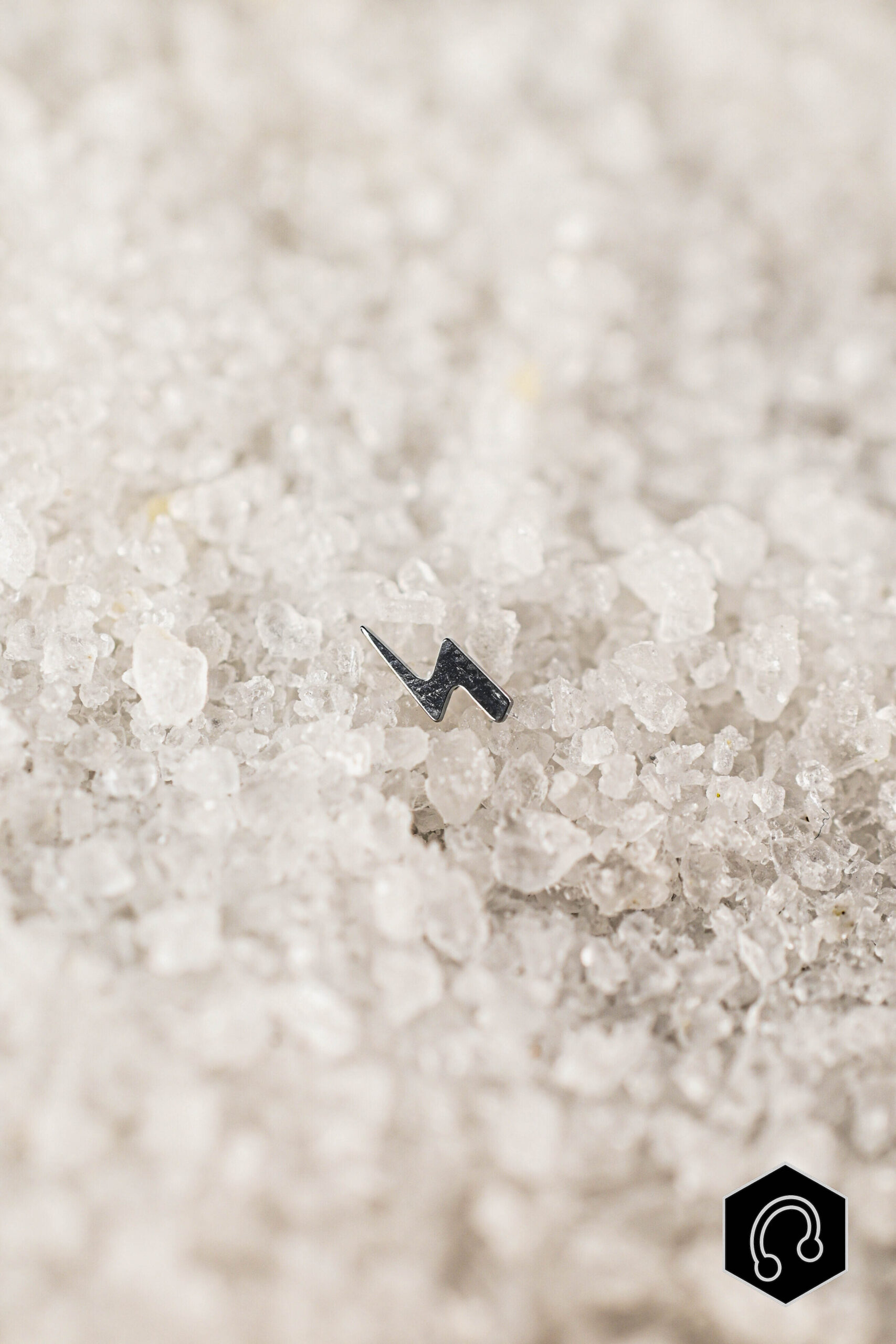 Labret Titane Argenté Thunder Bolt