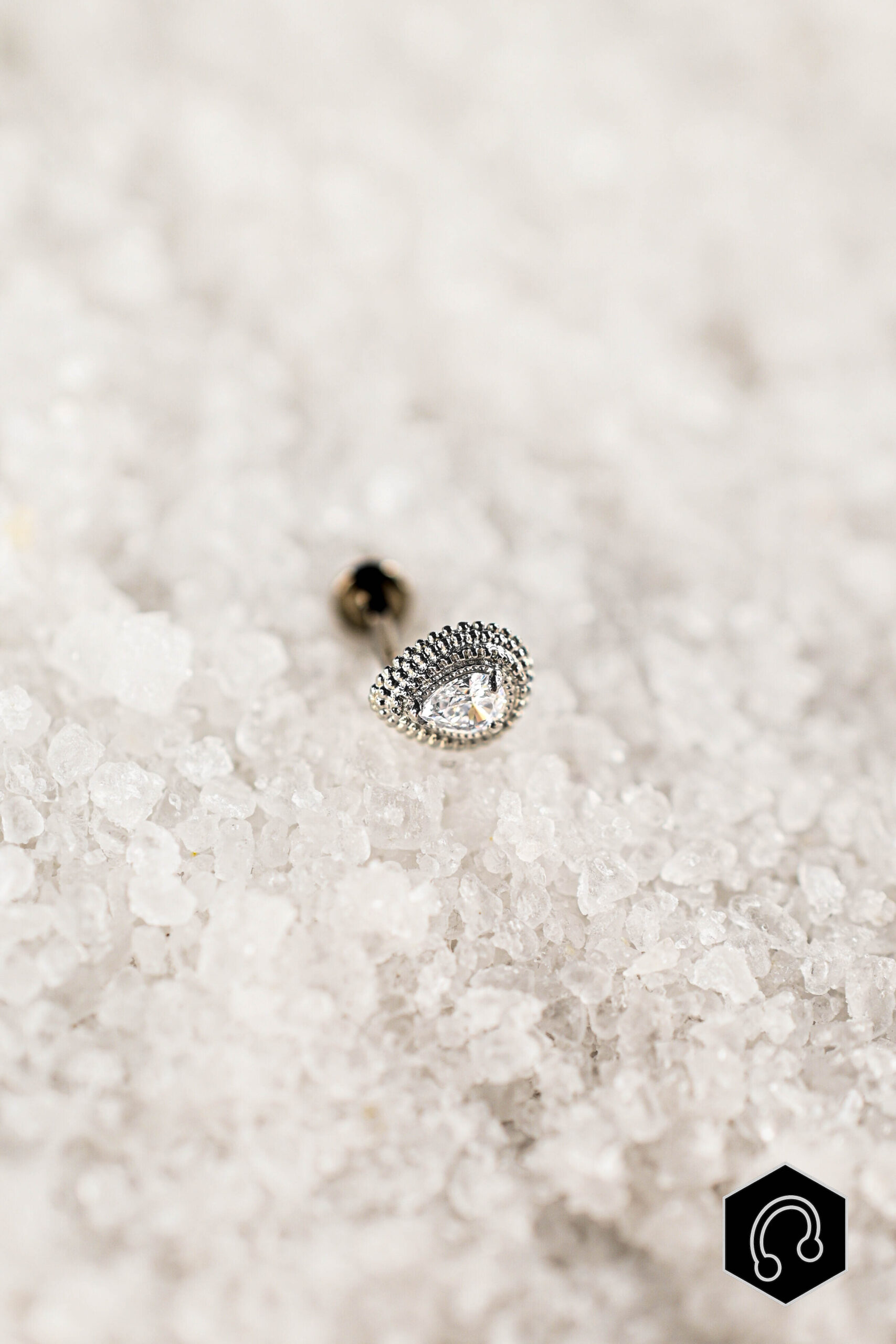 Labret Titane Argenté Royal Tear