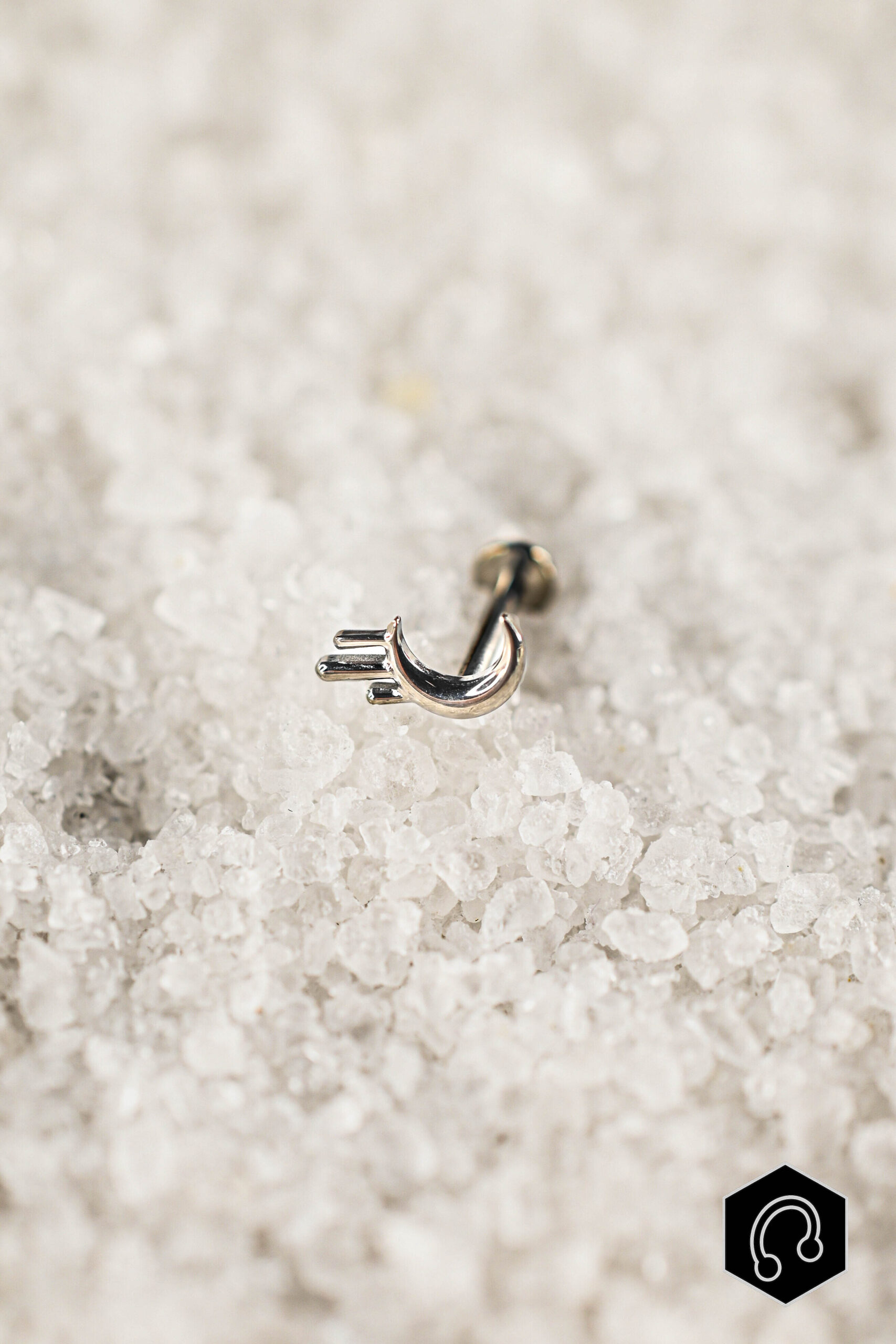 Labret Titane Argenté Lunatik