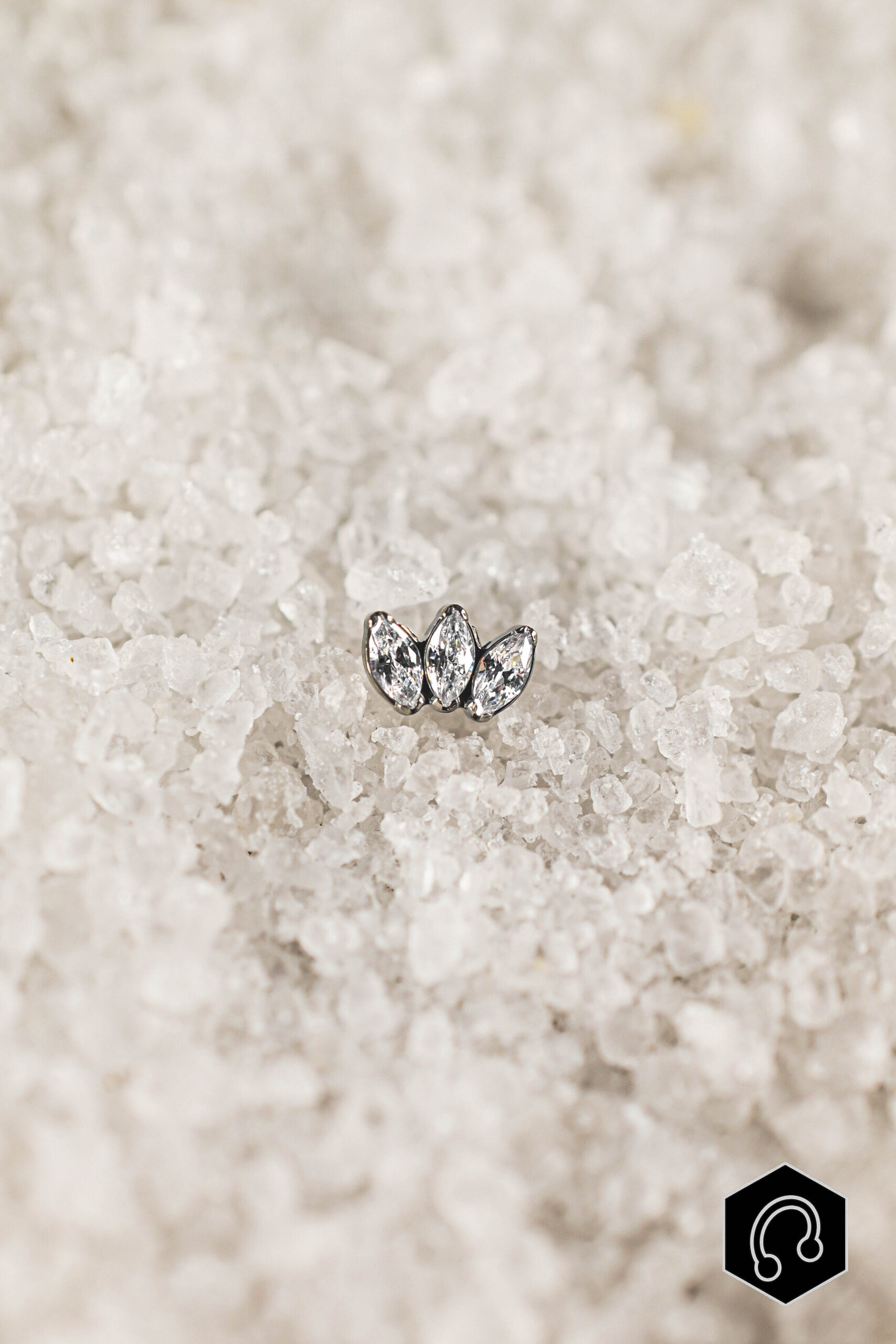 Labret Titane Argenté Élégance Glow